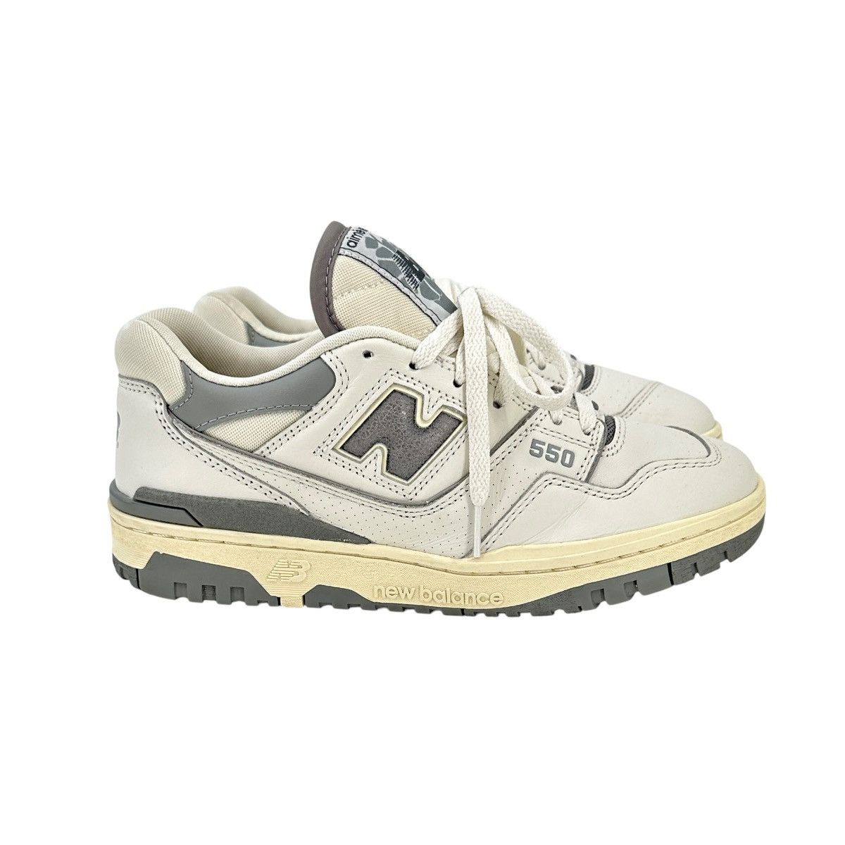 Aime Leon Dore × New Balance ALD 550 White & Gray Lowtop Leather Sneakers Size US 7.5 / EU 40-41 - 3 Thumbnail