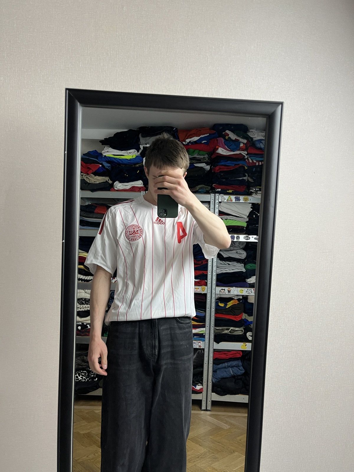 Adidas × Vintage Adidas Denmark 2008 #4 Agger Away Soccer Jersey Football Size US XL / EU 56 / 4 - 2 Thumbnail