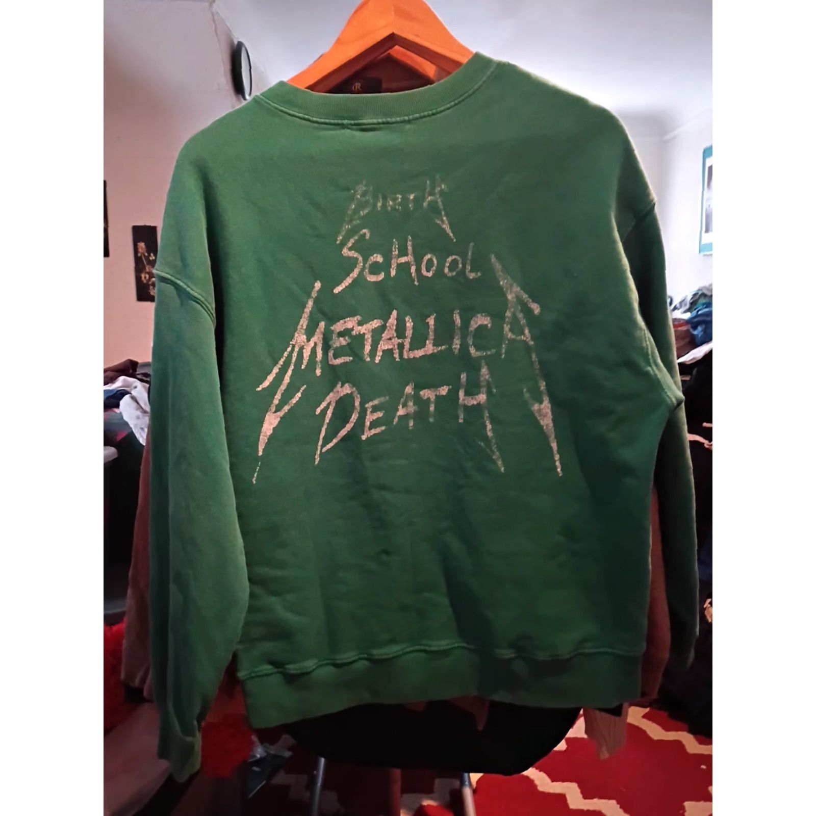 Vintage VINTAGE Metallica Pullover Sweatshirt Green Size S Unisex USA Daydreamer Shirt Size US S / EU 44-46 / 1 - 4 Thumbnail