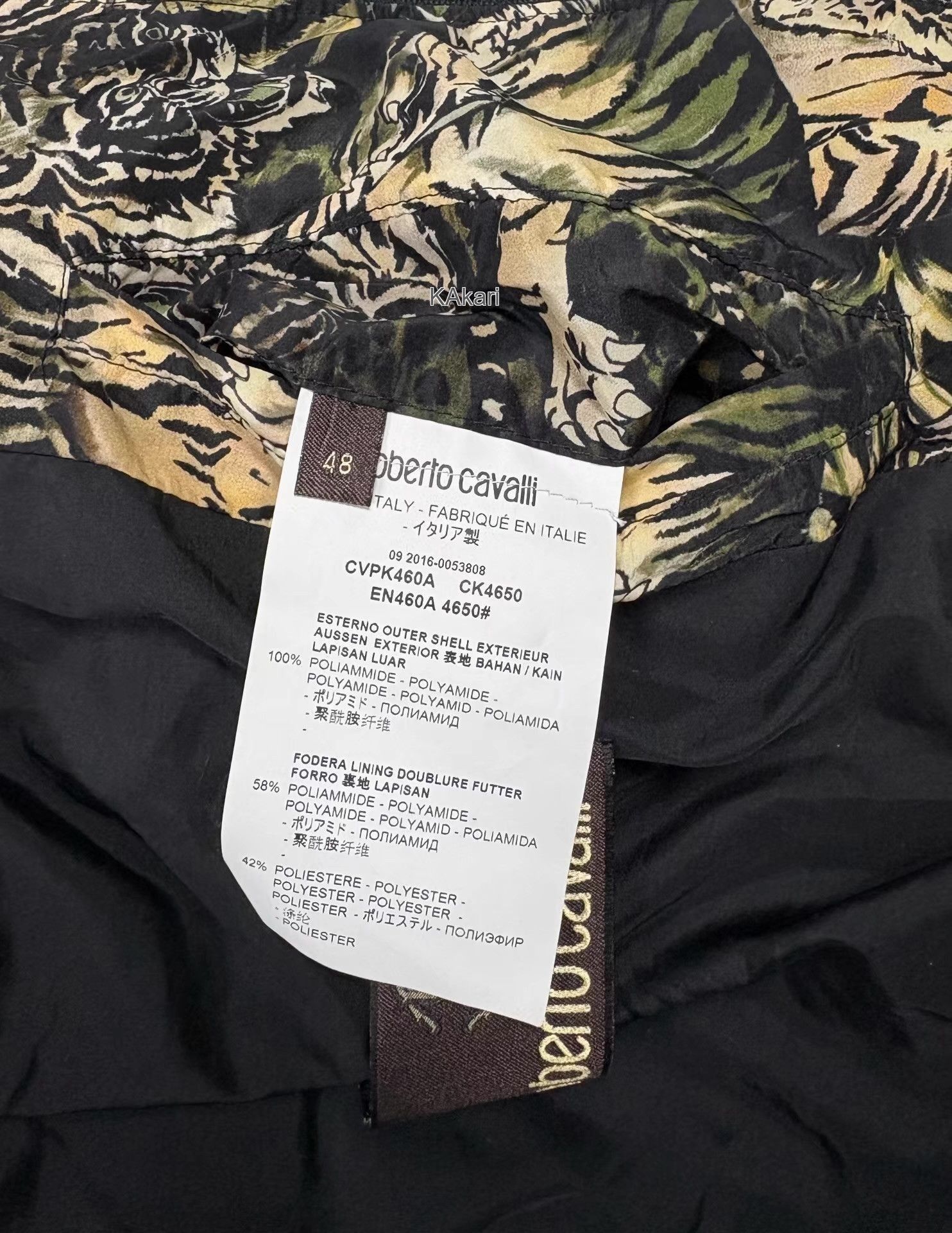 Roberto Cavalli Multi Print Hooded Light Jacket Size US M / EU 48-50 / 2 - 6 Thumbnail