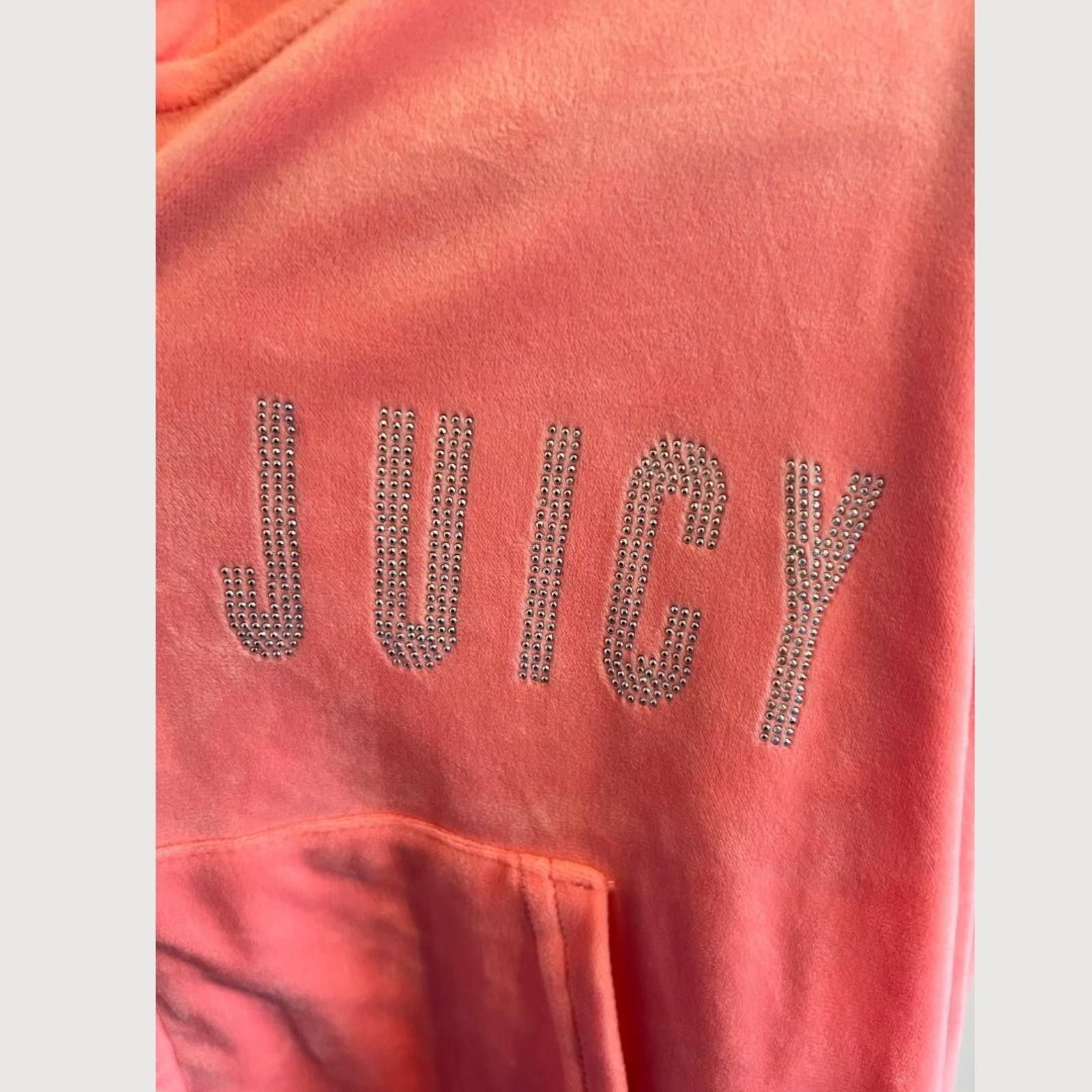 Juicy Couture Jeans Y2K 90's Juicy Couture OG Big Bling Velour Zip-Up Hoodie Size XXL / US 16-18 / IT 52-54 - 2 Thumbnail