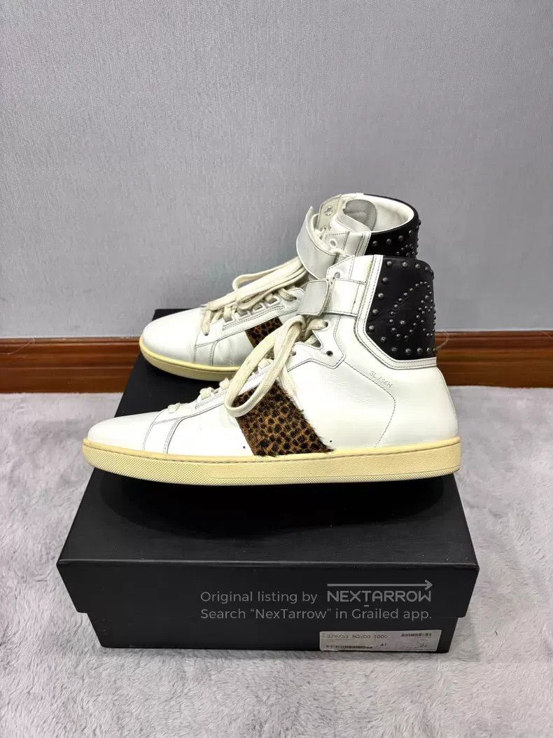 Saint Laurent Paris Saint Laurent Paris Leopard Print Orange Suede Board Shoes Size US 9 / EU 42 - 1 Thumbnail