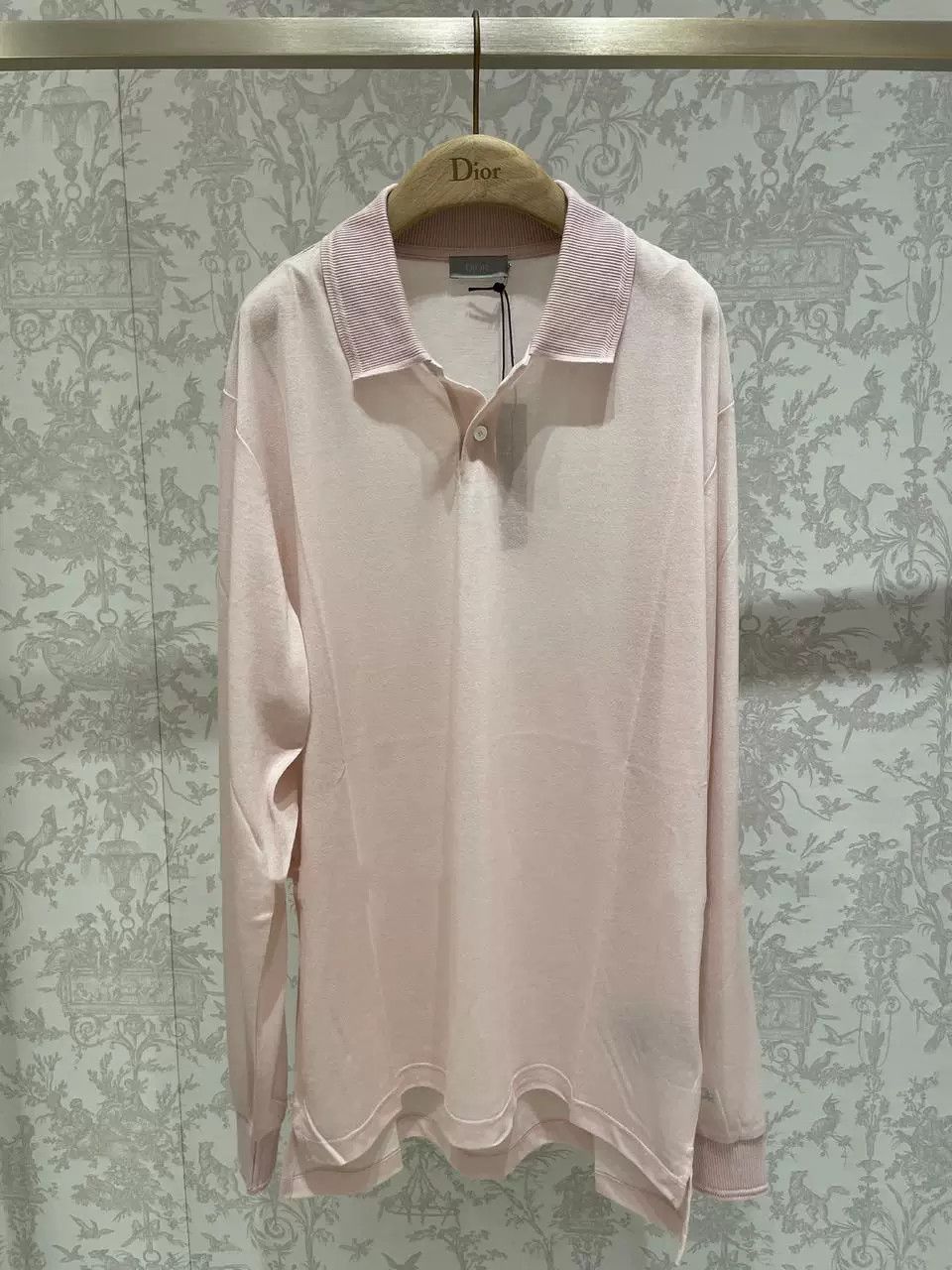 Dior × Hedi Slimane Dior Homme SS06 Neon Pink Glitter Polo | Grailed