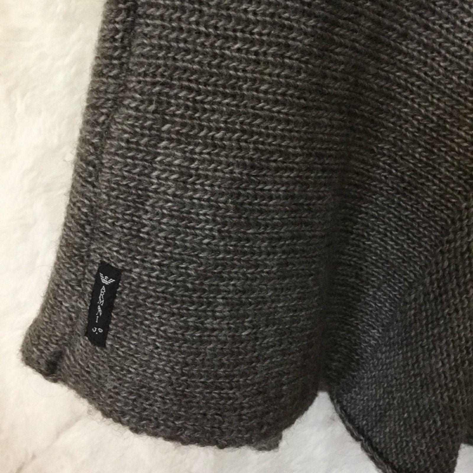 Armani Armani Jeans Gray Tie-Back Cowl Neck Sweater Size M / US 6-8 / IT 42-44 - 6 Thumbnail