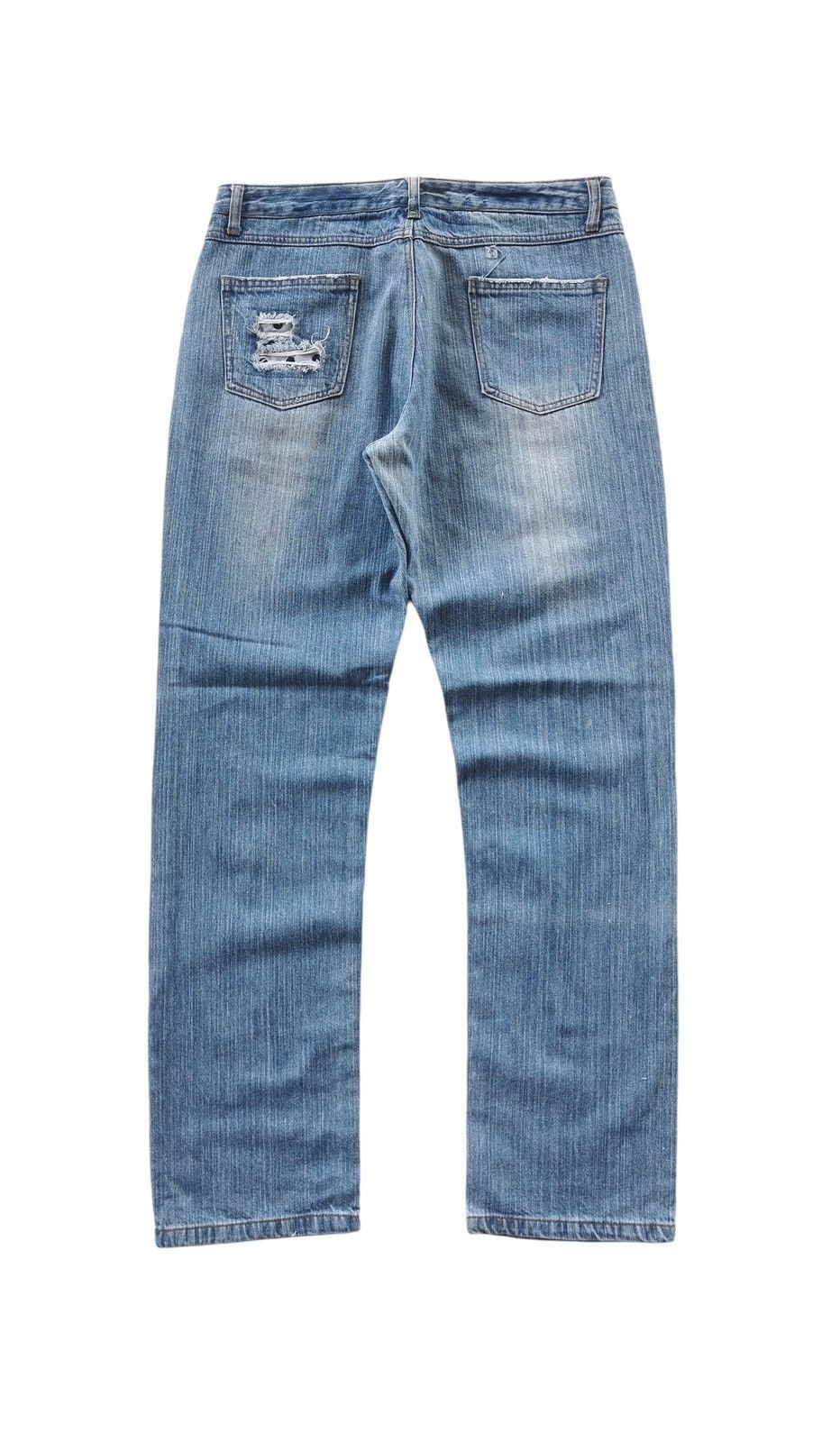 If Six Was Nine Distressed Denim Jeans 32x41 Size US 32 / EU 48 - 6 Thumbnail