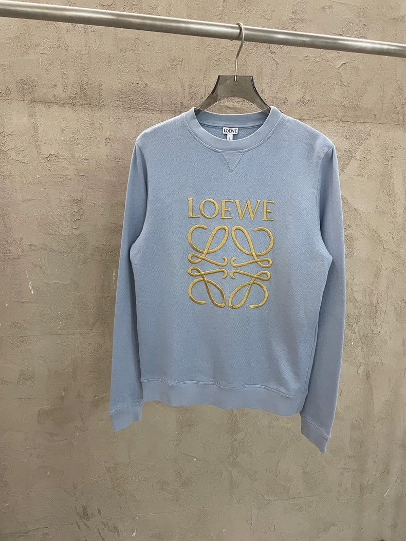 Other LOEWE Sky blue embroidered Logo round neck hoodie Size XS / US 0-2 / IT 36-38 - 1 Thumbnail