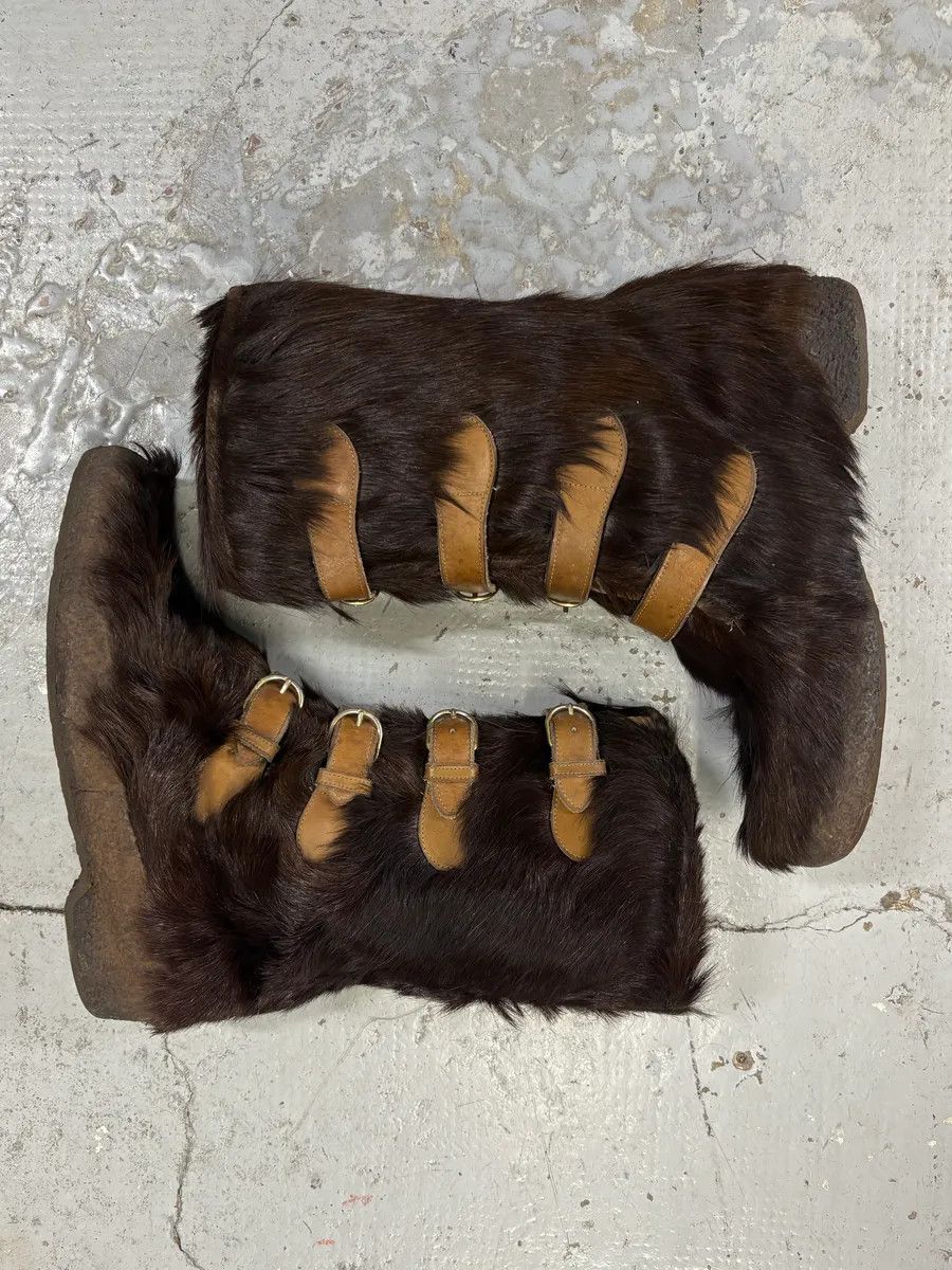 Gucci 2000s Gucci Brown Fur Scratch Boots Size US 11 / EU 44 - 4 Thumbnail