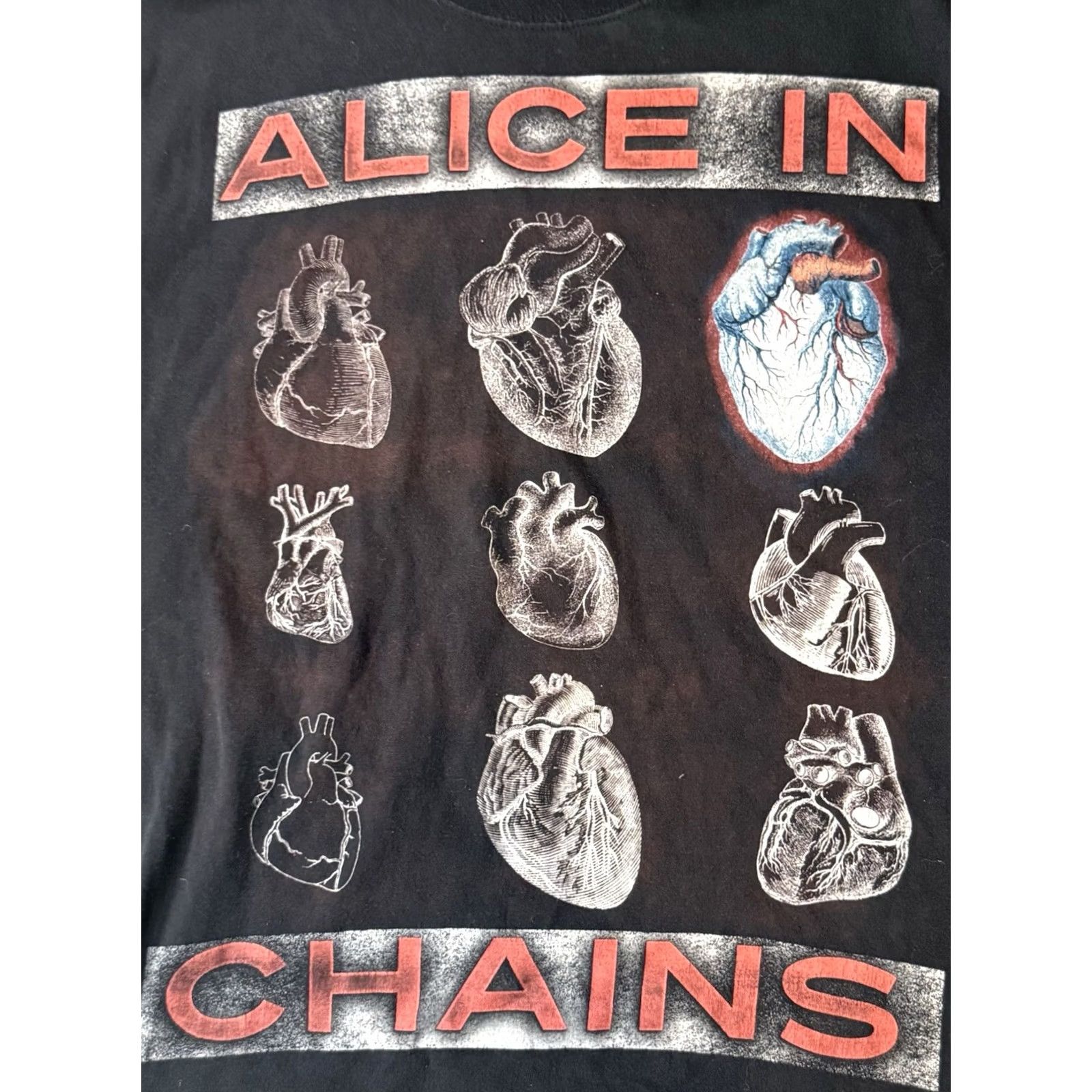 Hanes Hanes T-Shirt Black Gives Way To Blue Shirt M/L Graphic Print Crew Neck Short Sleeve Band M/L Men Grunge Nirvana Alice In Chains Size US M / EU 48-50 / 2 - 3 Thumbnail