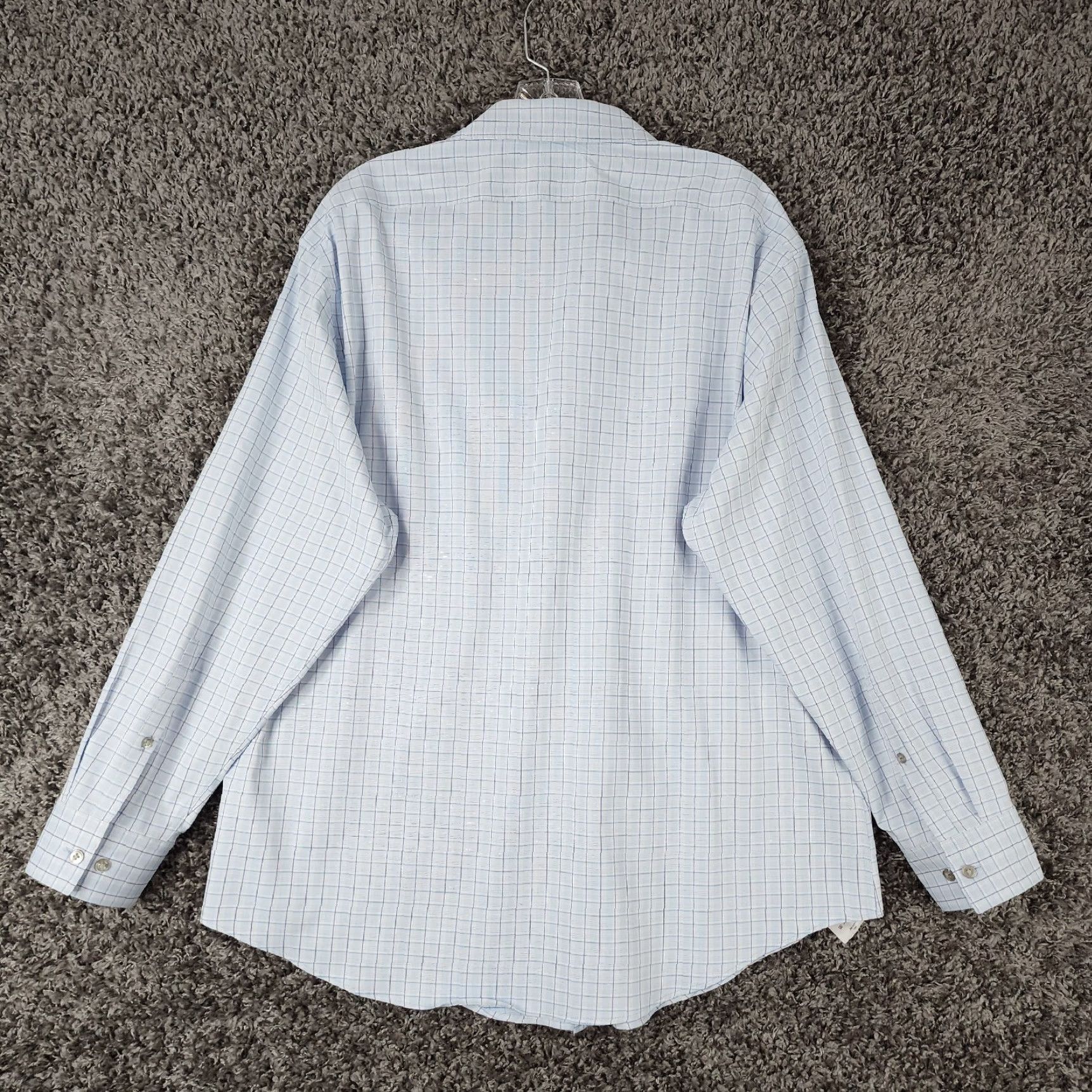Calvin Klein Calvin Klein Mens Blue Plaid Lightweight Long Sleeve Slim Button-Up Sz XL Shirt Size US XL / EU 56 / 4 - 6 Thumbnail