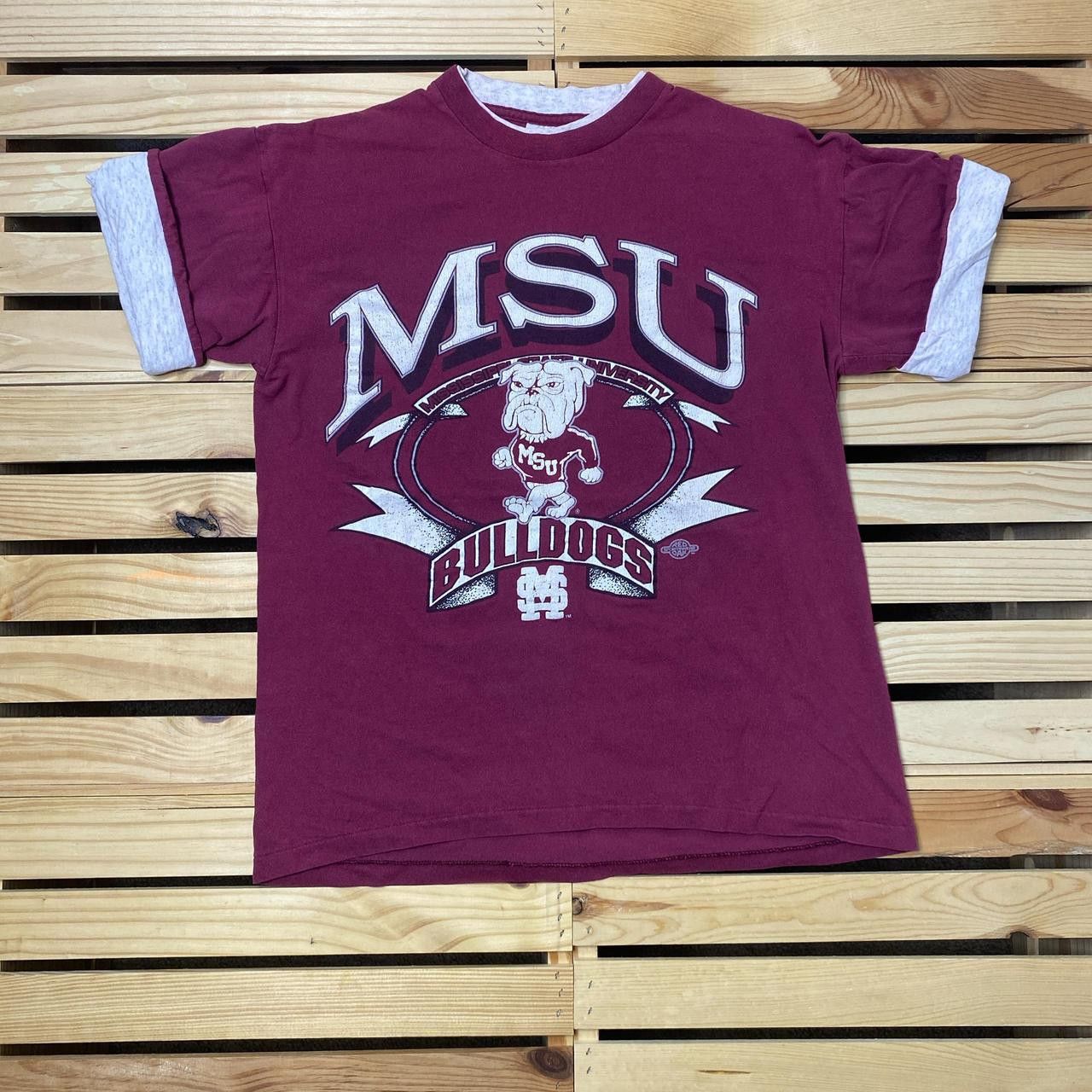 Other Vintage MSU Bulldogs Burgundy College Tee Size Medium Size US M / EU 48-50 / 2 - 1 Thumbnail