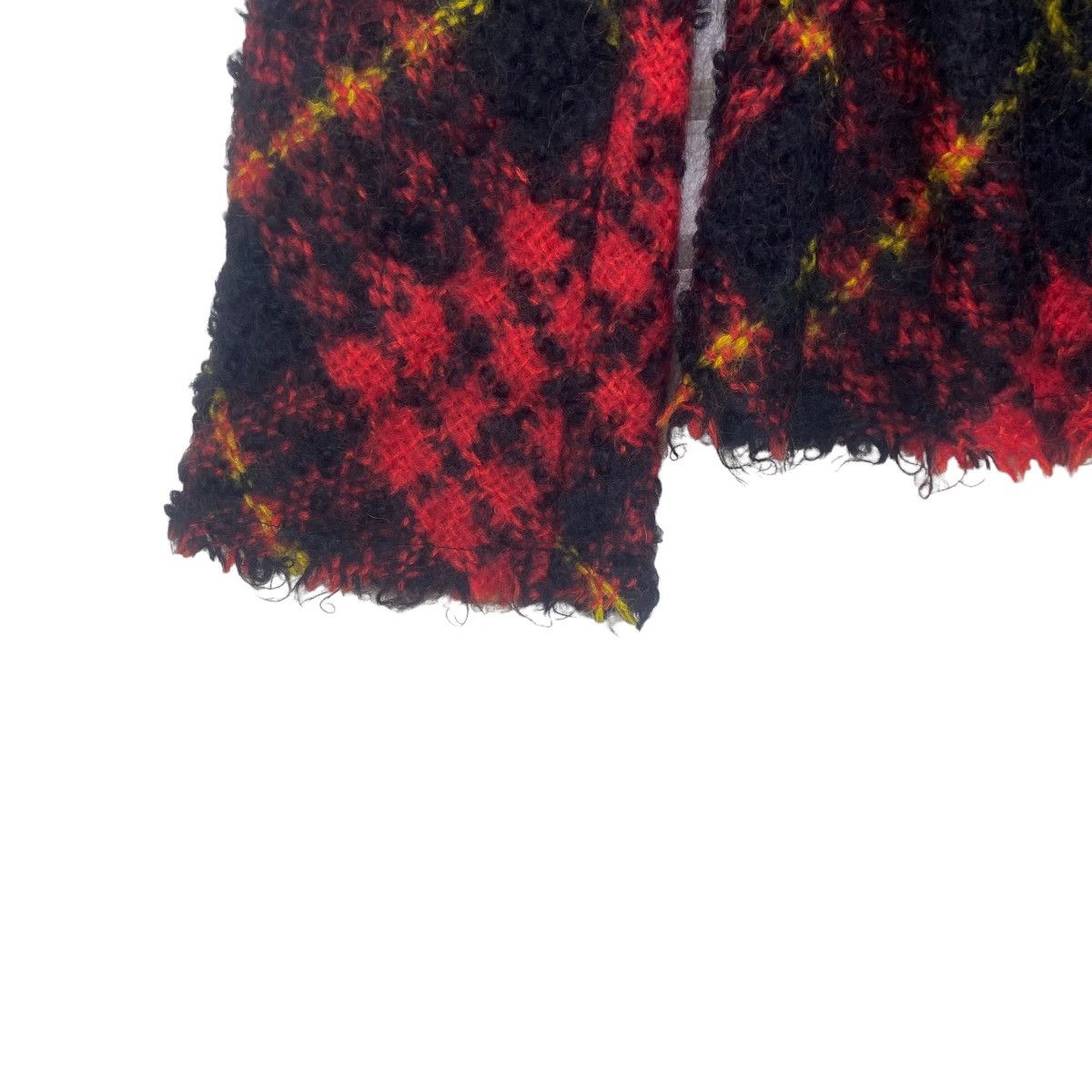 Comme des Garcons Tricot Comme des Garçons Red Check Mohair Jacket Size S / US 4 / IT 40 - 9 Thumbnail