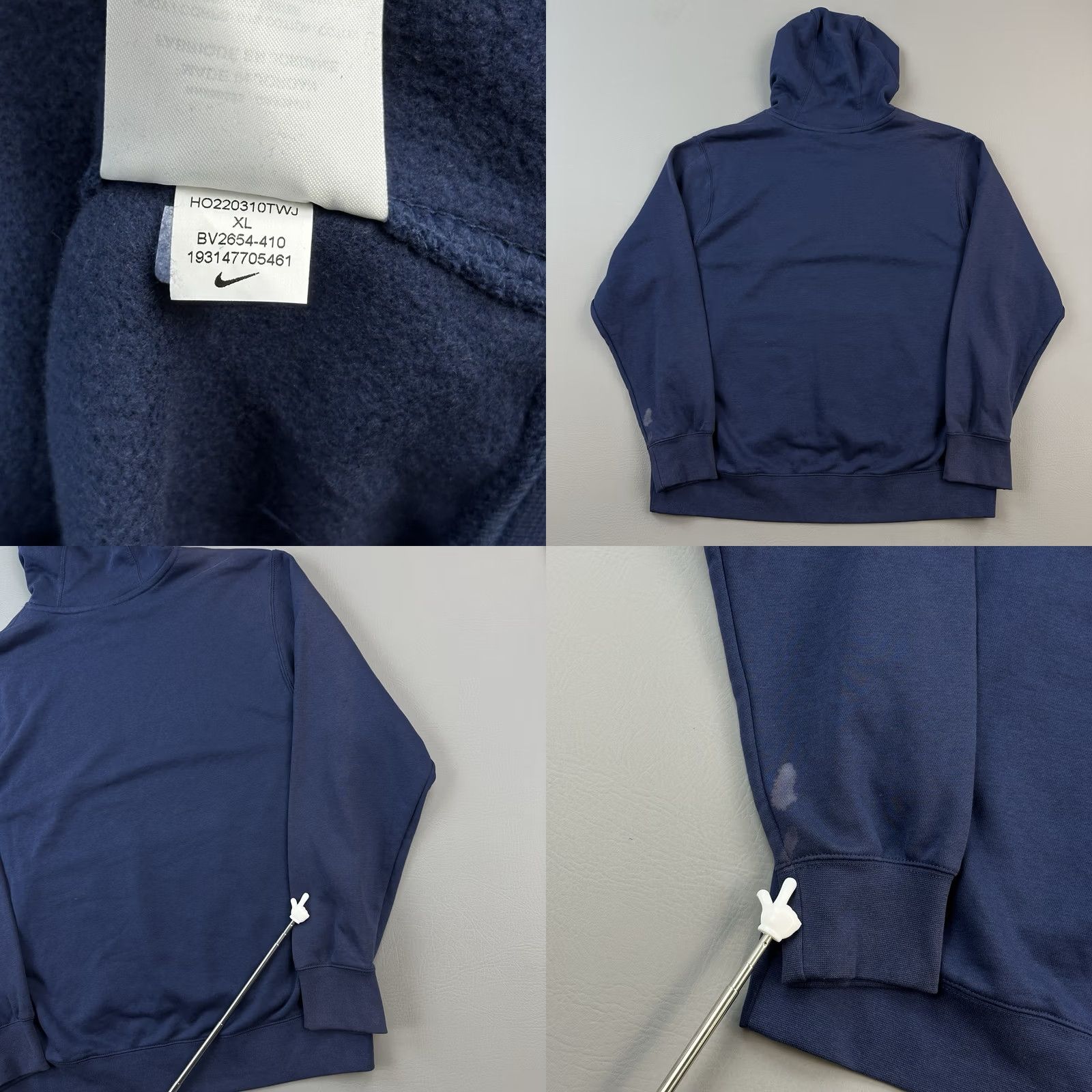 Nike Nike Sportswear Hoodie Mens XL Navy Embroidered Swoosh Logo Pullover Size US XL / EU 56 / 4 - 8 Thumbnail