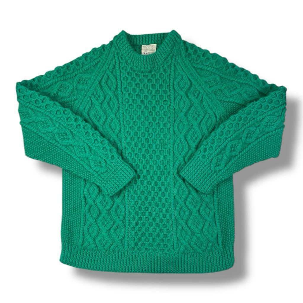 Other Blarney Woolen Mills 100% Pure New Wool Green Chunky Sweater Size M / US 6-8 / IT 42-44 - 1 Thumbnail