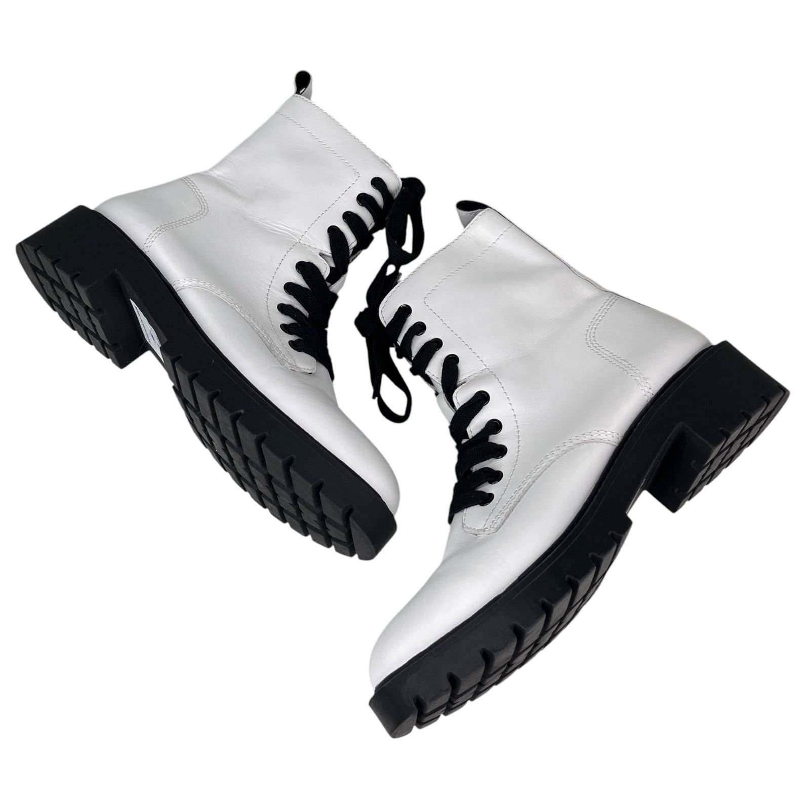 Steve Madden Steve Madden Checker Combat Boots White 9 Size US 9 / IT 39 - 4 Thumbnail
