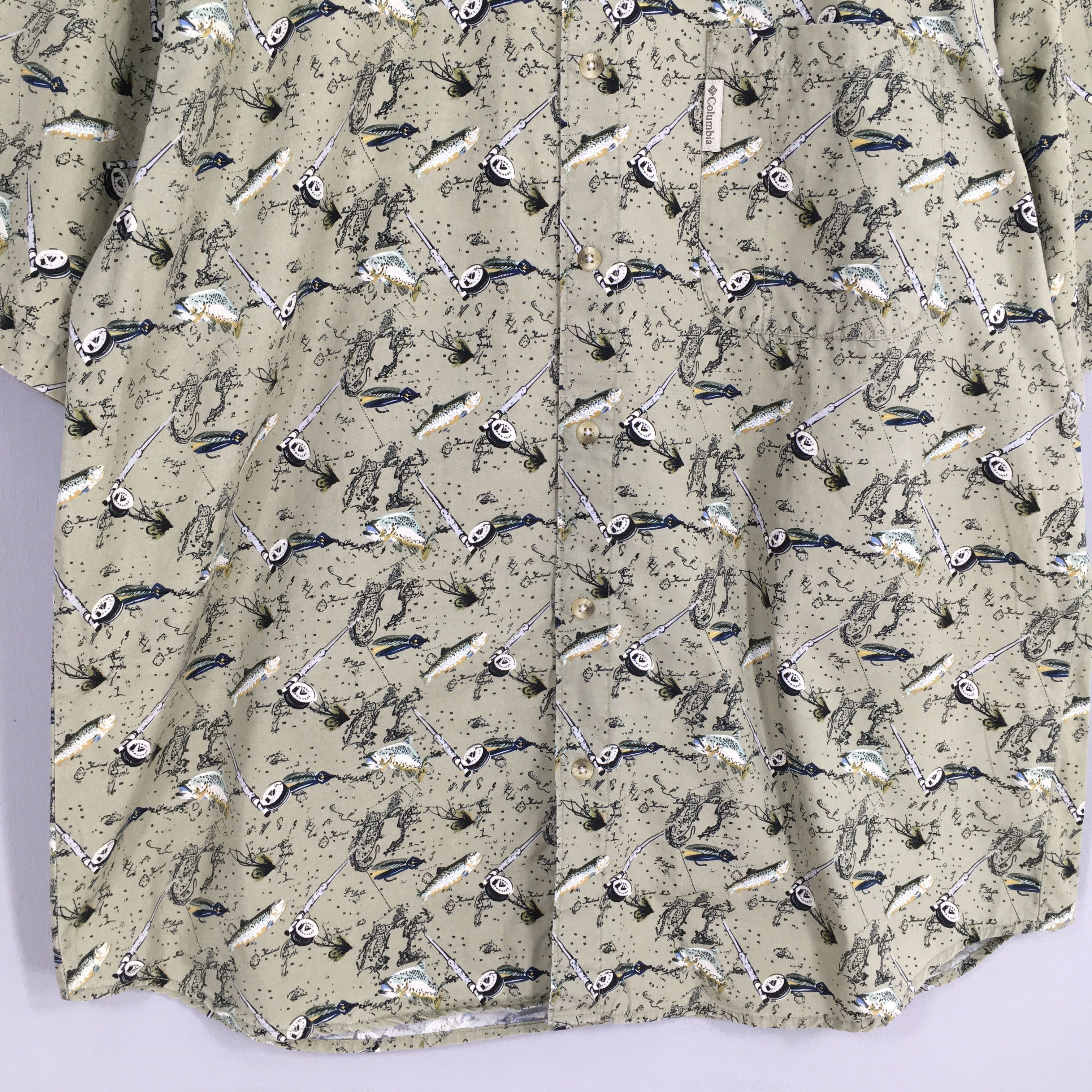 Columbia Vintage Columbia Hawaiian Fish Tuna Fishing Shirt XLarge Size US XL / EU 56 / 4 - 4 Thumbnail