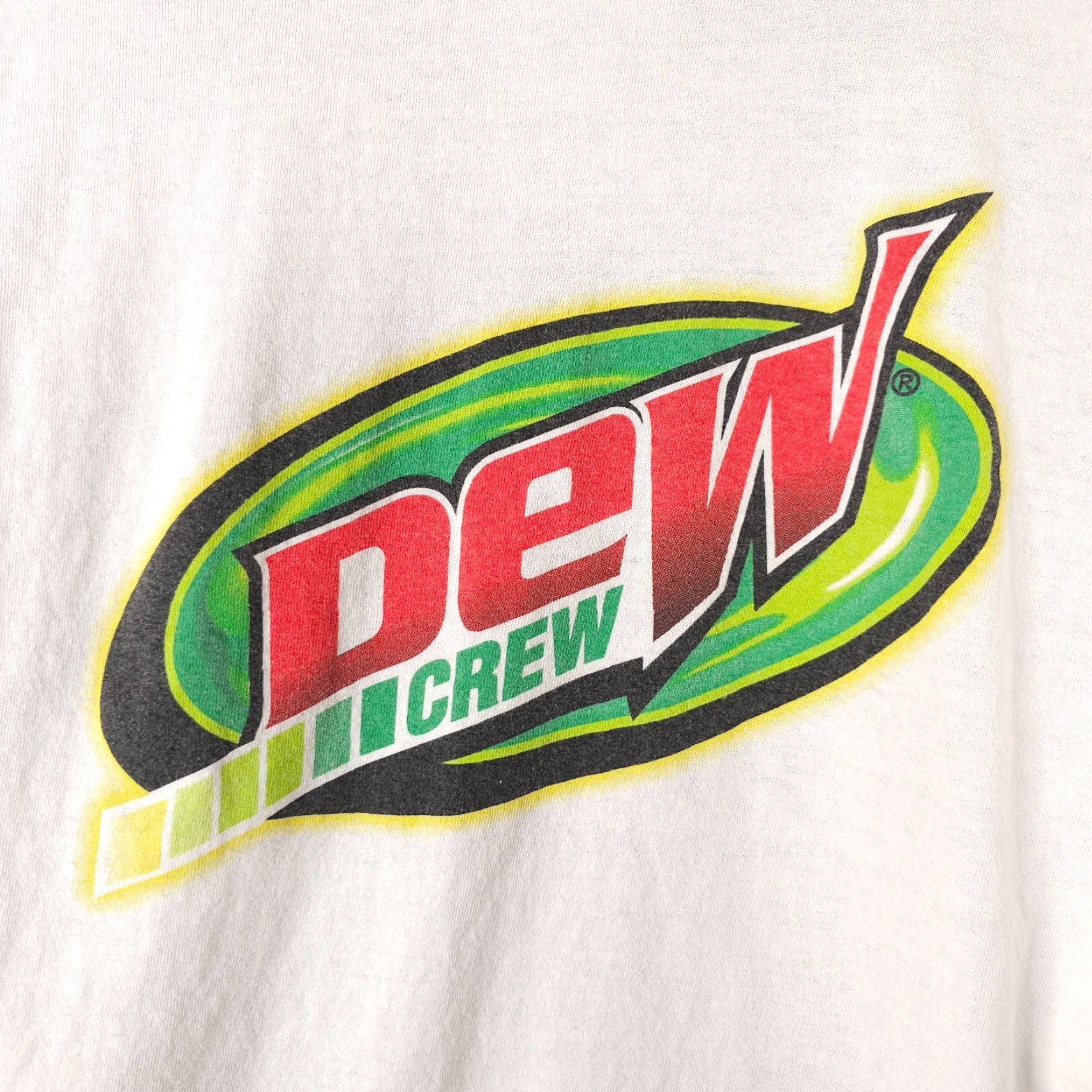 Gildan VINTAGE Mountain Dew Crew T Shirt Mens XL White Y2K Soda Snack Tee Brand Gildan Short Sleeve Cap Graphic Print Double-Sided Mens Shirts Tee Size US XL / EU 56 / 4 - 5 Thumbnail