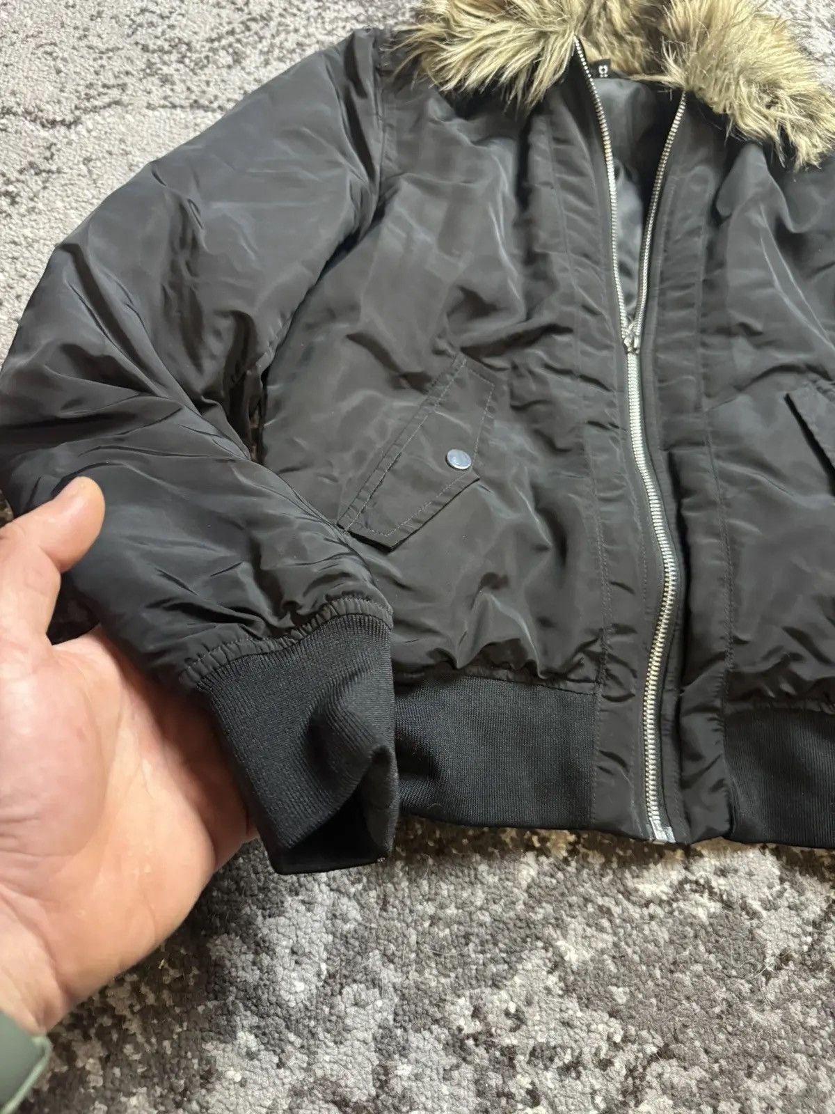 Japanese Brand × Vintage Vintage Y2K Nylon Bomber Opium Fur Sheepskin Owns Jacket Size US S / EU 44-46 / 1 - 10 Thumbnail