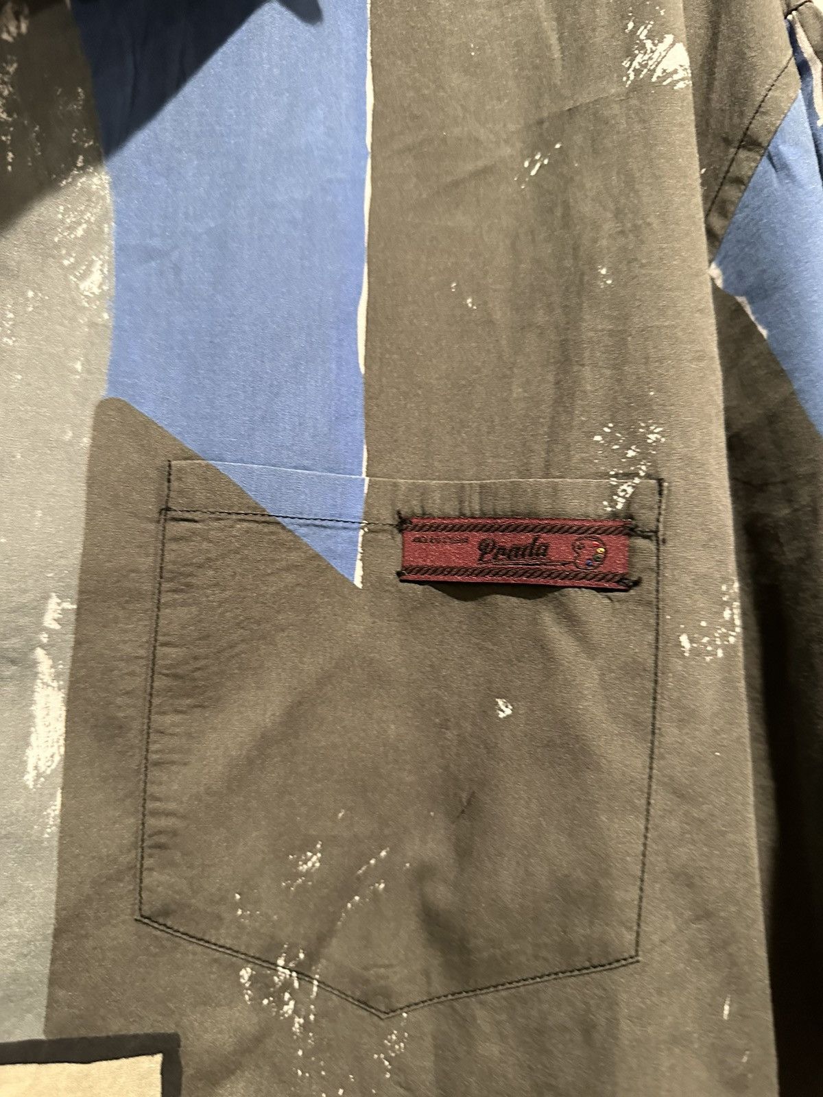 Prada SS17 Abstract Wine Shirt Size US XL / EU 56 / 4 - 2 Thumbnail