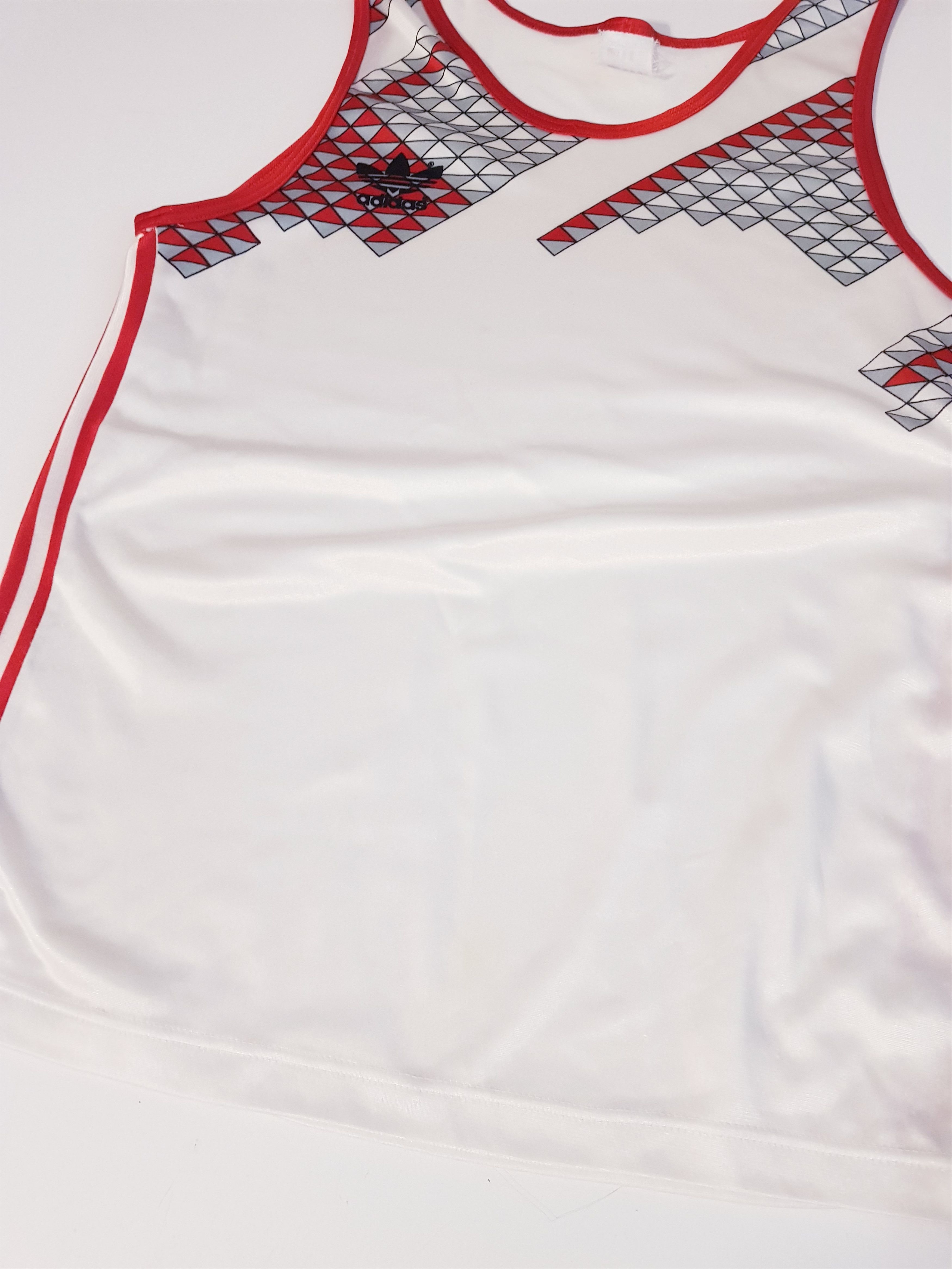 Adidas Adidas Trefoil 80s Vintage Athletics Running Singlet White M Size US M / EU 48-50 / 2 - 2 Thumbnail