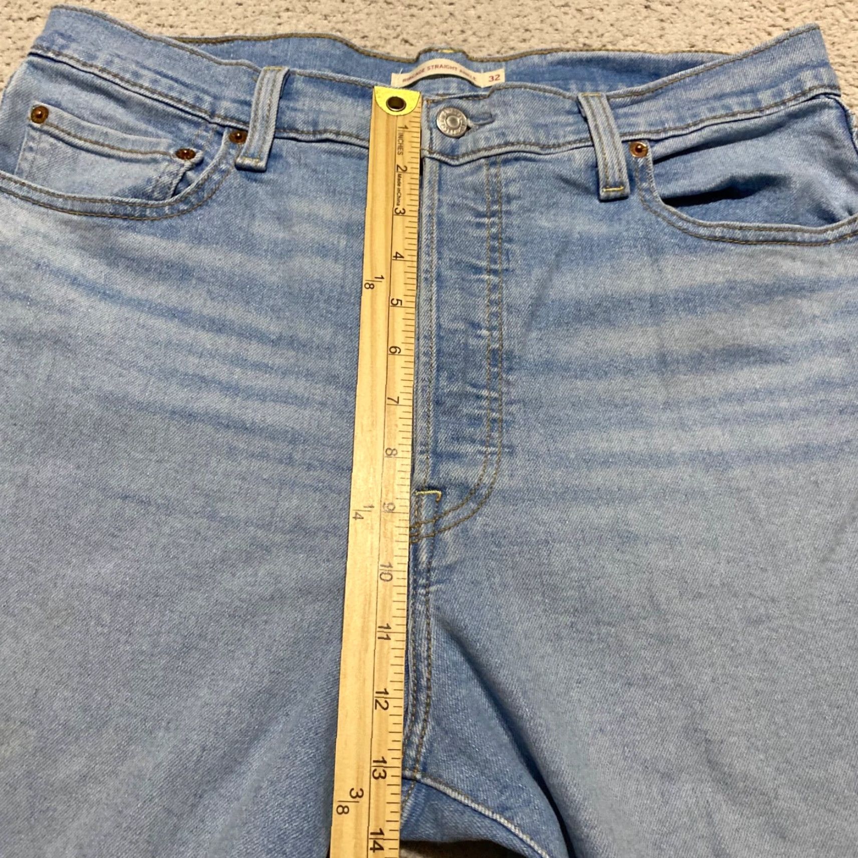 Levi's Levi's Jeans Women's 32 Blue Denim Medium Wash Distressed Ankle 5-Pocket Regular Rise High Button Size 24" / US 00 / IT 34 - 7 Thumbnail
