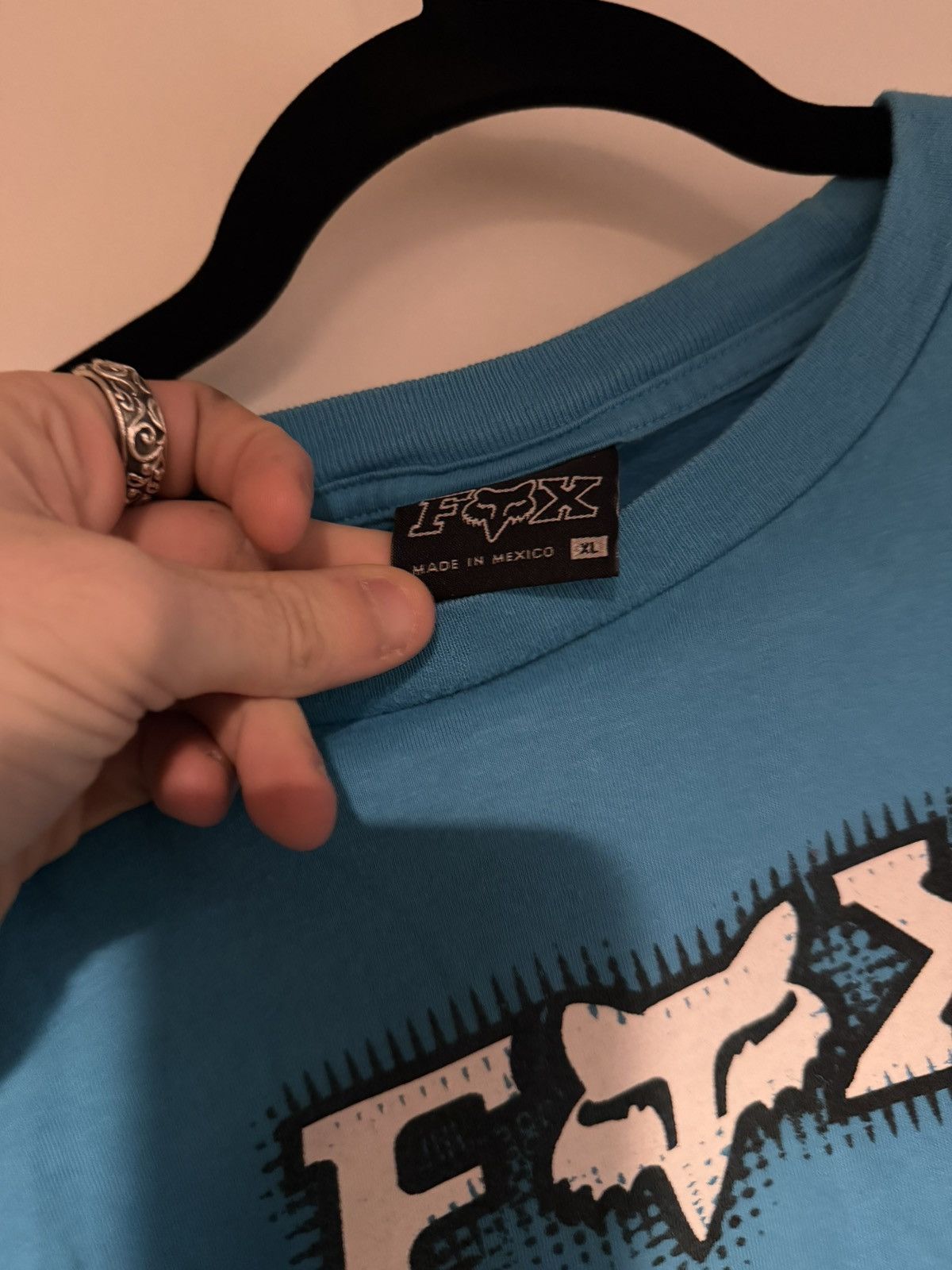 Fox Racing Vintage Y2K blue fox racing logo tee Size US XL / EU 56 / 4 - 3 Thumbnail