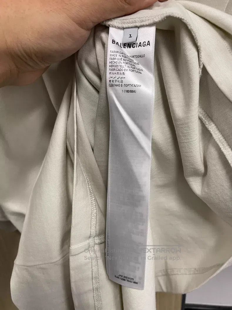Balenciaga Balenciaga Tape Embroidered Short Sleeve T-Shirt Size US S / EU 44-46 / 1 - 4 Thumbnail