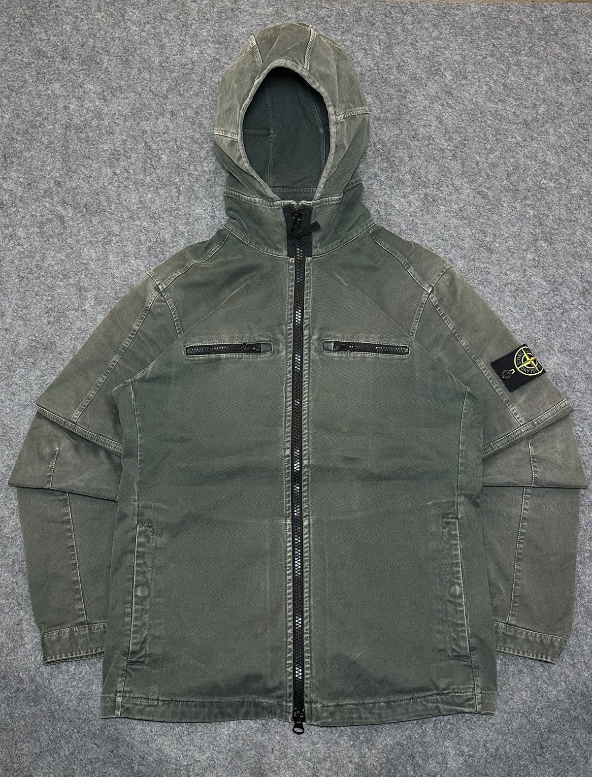 Stone Island Stone Island 109LN Tinto Old hooded overshirt. Size US S / EU 44-46 / 1 - 1 Thumbnail