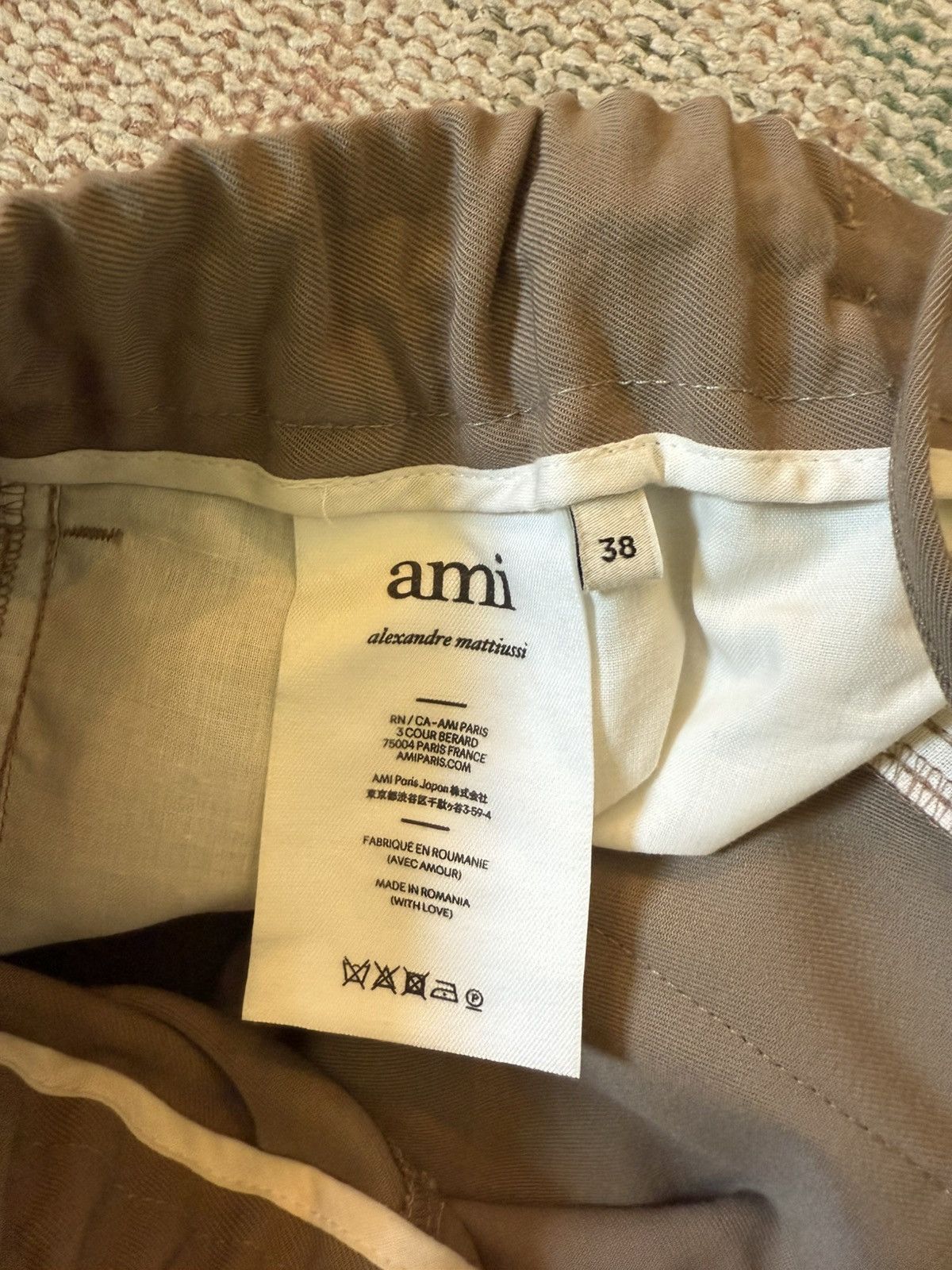 AMI Ami Paris Brown Pleated Trousers Size US 30 / EU 46 - 4 Thumbnail