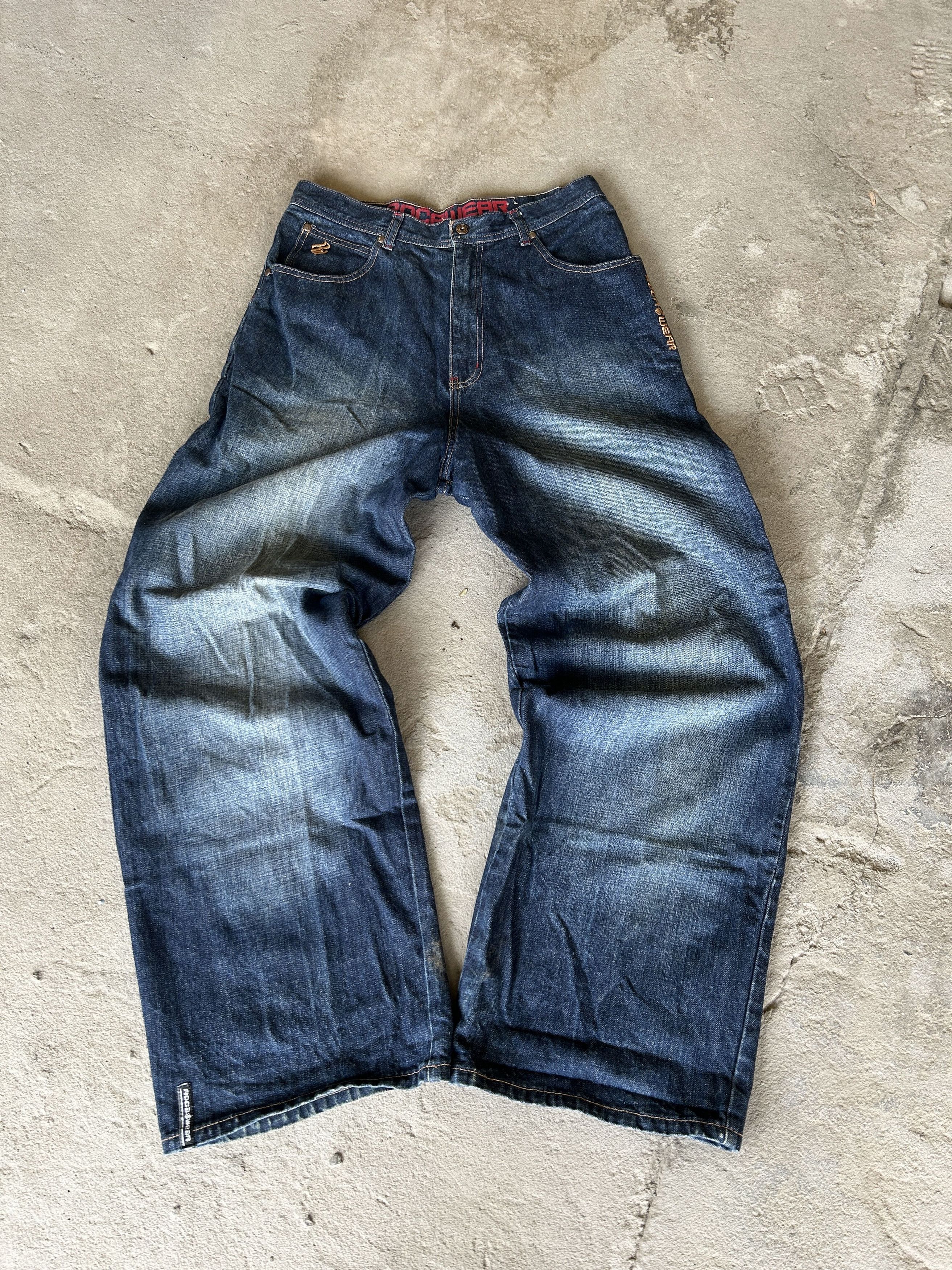 Vintage JNCO Style Rave Baggy Rap Denim Jeans y2k sk8 90s Size US 32 / EU 48 - 3 Thumbnail