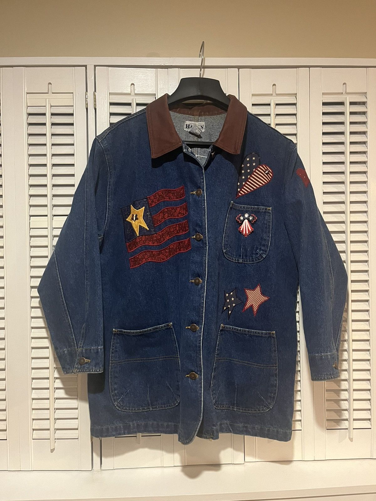 Vintage 90s Denim USA Chore Coat Size XL / US 12-14 / IT 48-50 - 1 Thumbnail