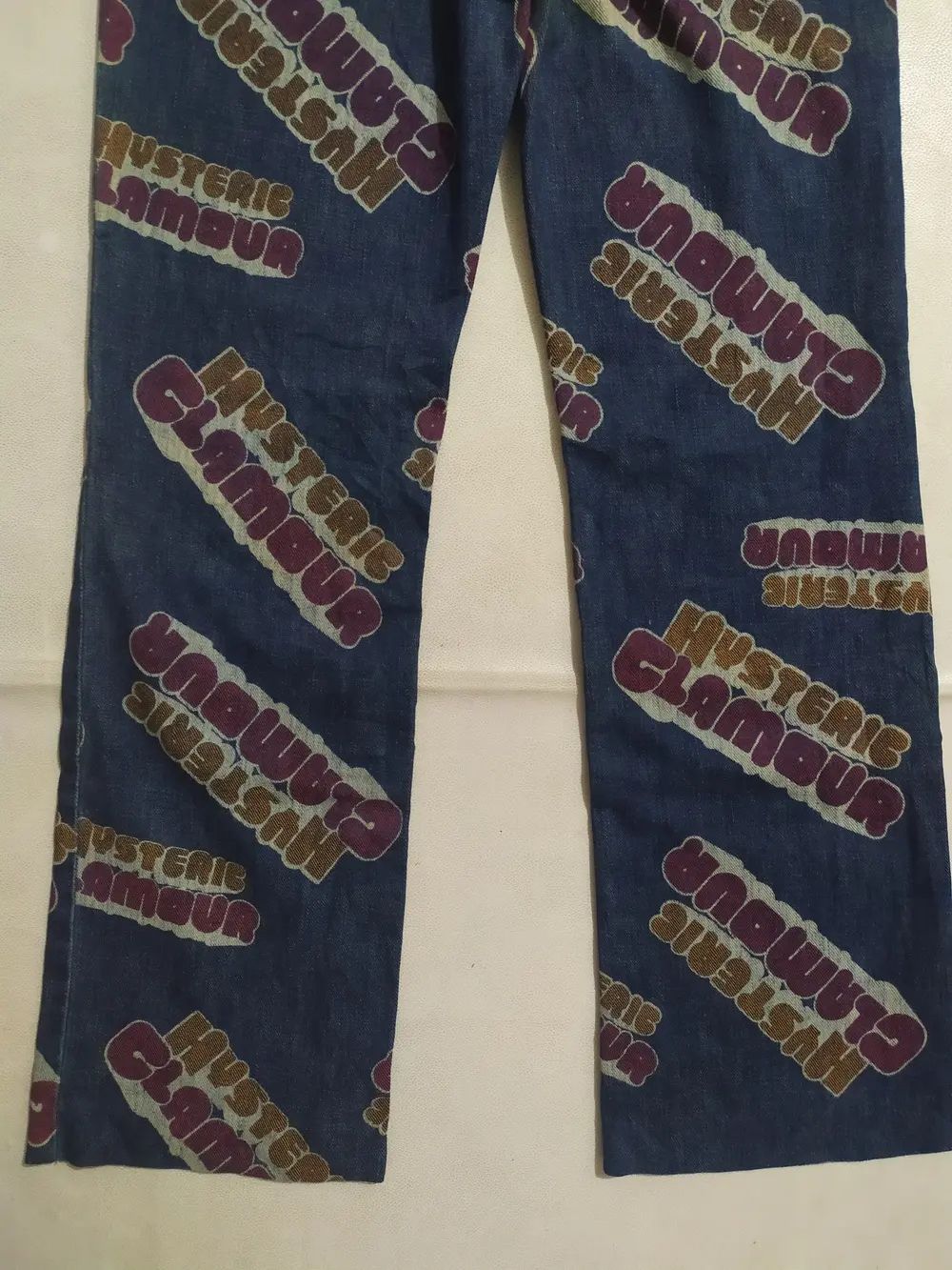 Hysteric Glamour 🔥Rare!!! Hysteric Glamour kinky Fullprint Logo Design Pants Size 29" - 8 Thumbnail