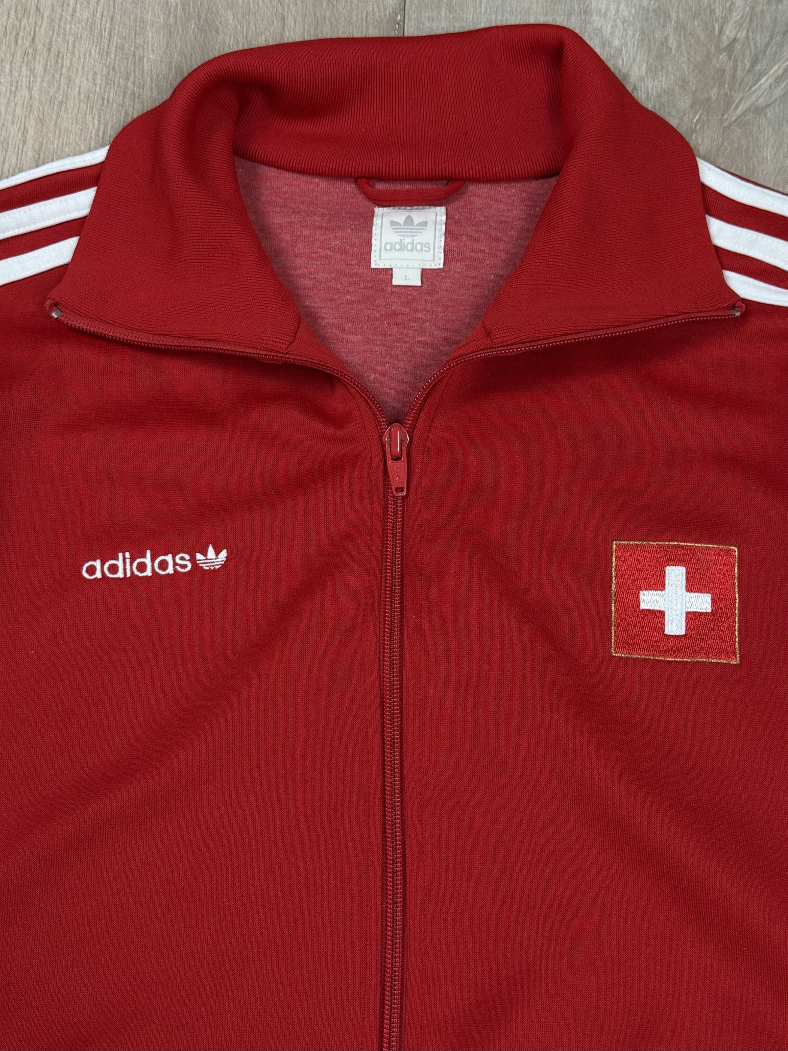Adidas 2008 Adidas Originals Jacket Suisse Switzerland Football Size US L / EU 52-54 / 3 - 4 Thumbnail