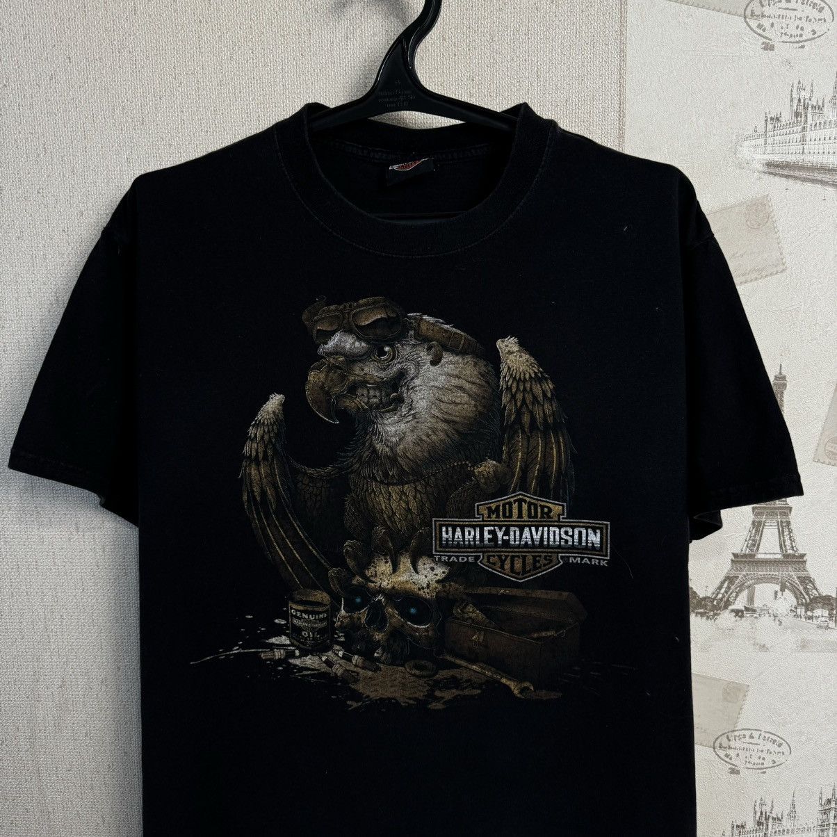 Harley Davidson × Vintage Vintage Harley Davidson T shirt Eagle South Africa L Black Size US L / EU 52-54 / 3 - 7 Thumbnail