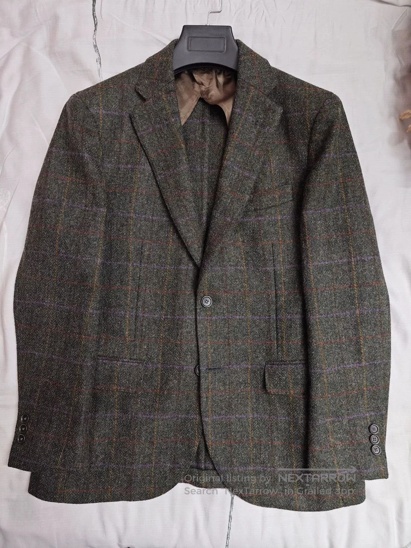 Abraham Moon & Sons Custom Moon Tweed Wool Blazer. Size US M / EU 48-50 / 2 - 5 Thumbnail
