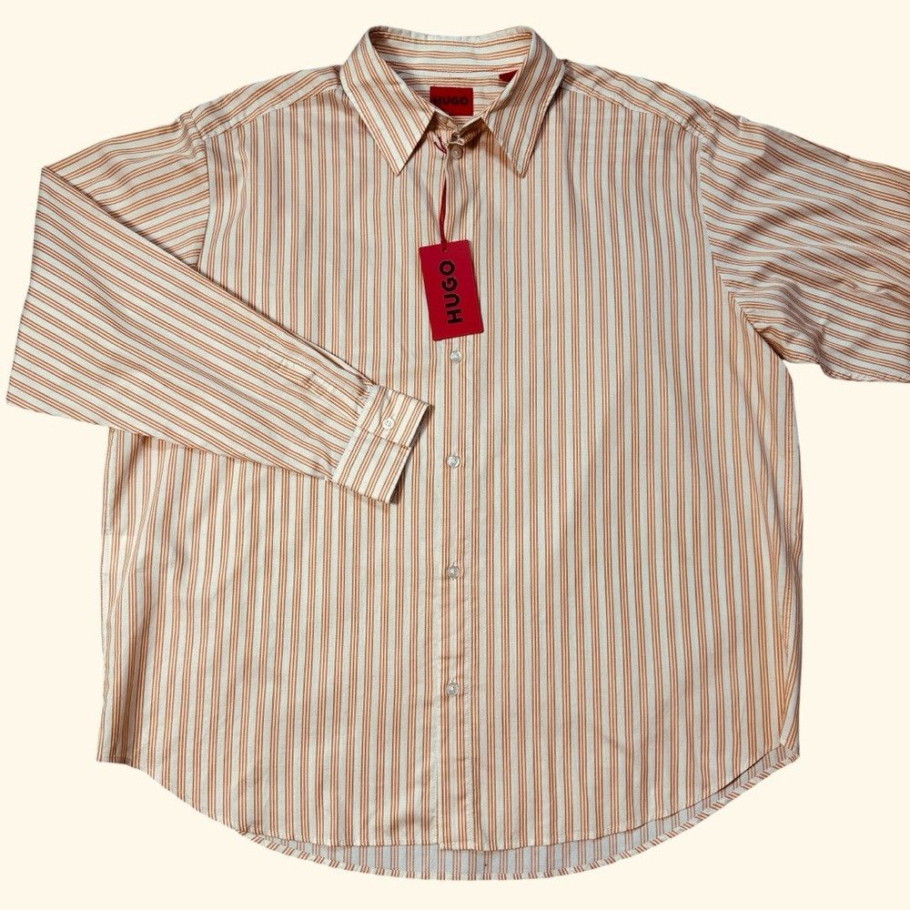 Hugo Boss NWT New Hugo Boss Ellisoe Striped Button Up Shirt Size M Size US M / EU 48-50 / 2 - 3 Thumbnail