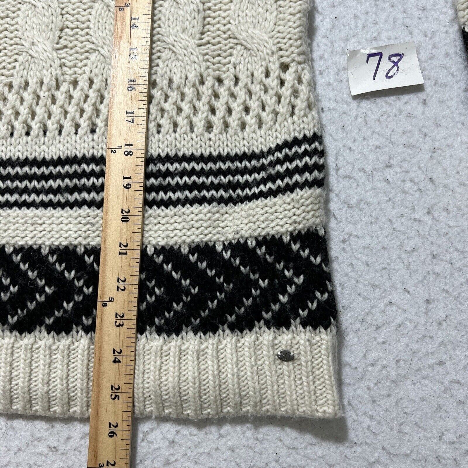 American Eagle Outfitters American Eagle Small Wool Blend Chunky Knit Striped Sweater Size S / US 4 / IT 40 - 9 Thumbnail