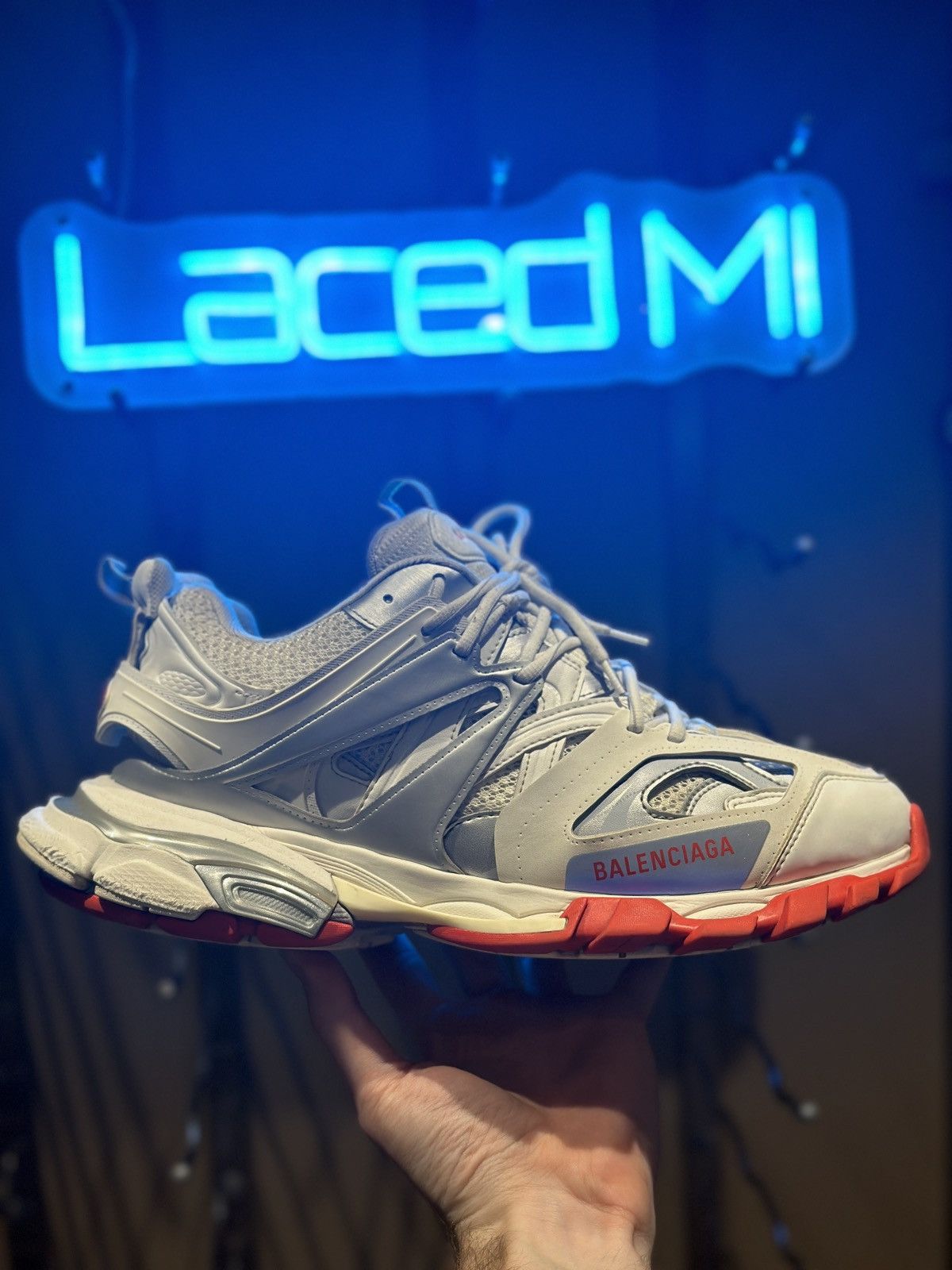image of Size 10 - Balenciaga Track “Red Silver White” Shoes, Men's