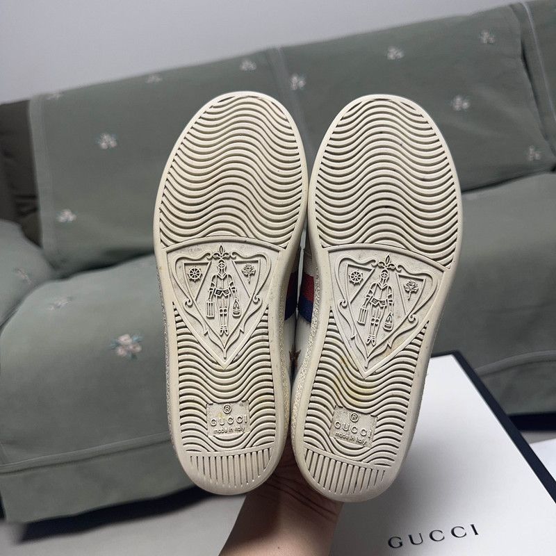 Gucci Gucci Ace Bee and Star Low-Top Sneakers -2508 Size US 5 / IT 35 - 4 Thumbnail