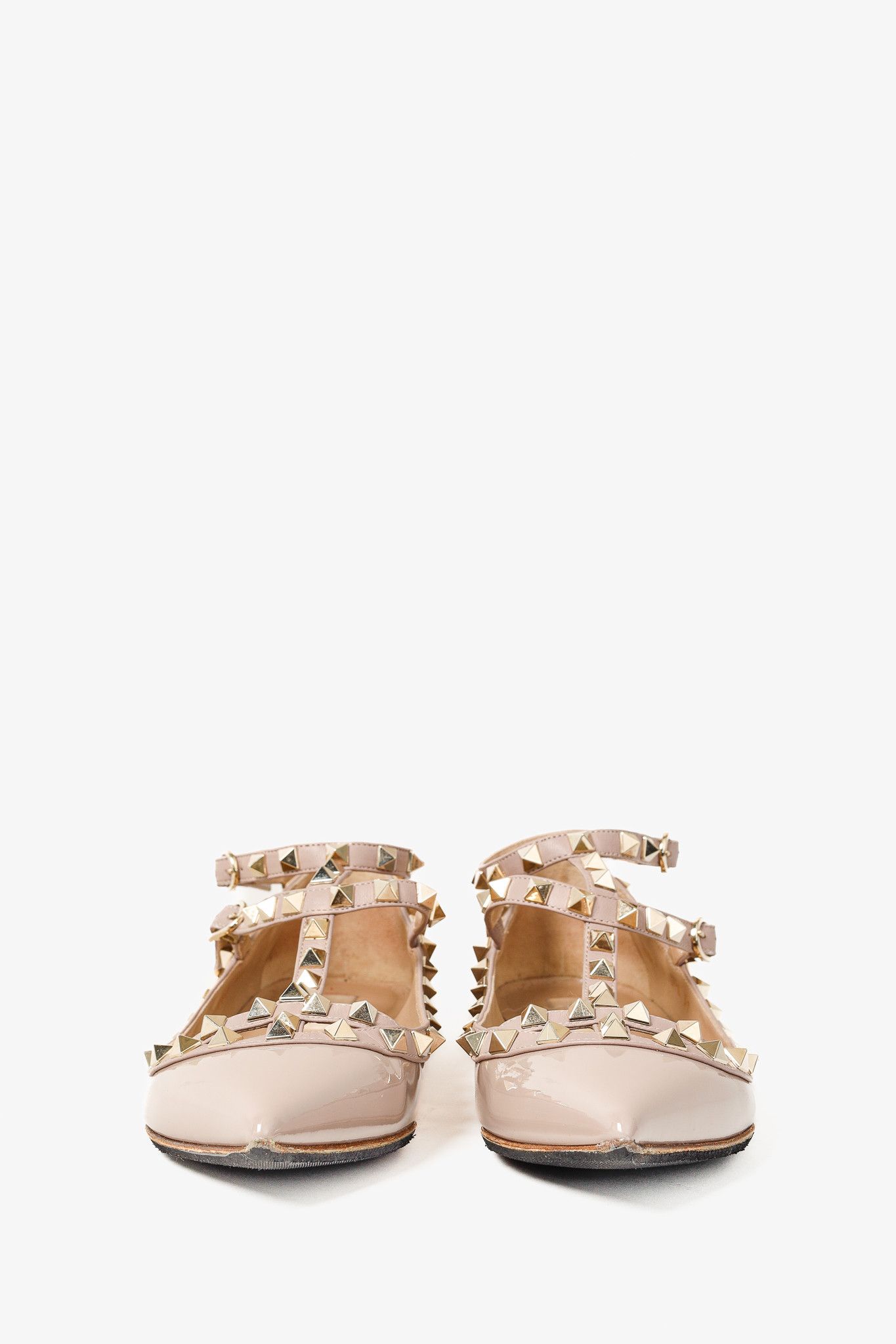 Valentino Valentino Garavani Rockstud Patent Ankle Strap Flats Size US 6.5 / IT 36.5 - 2 Thumbnail