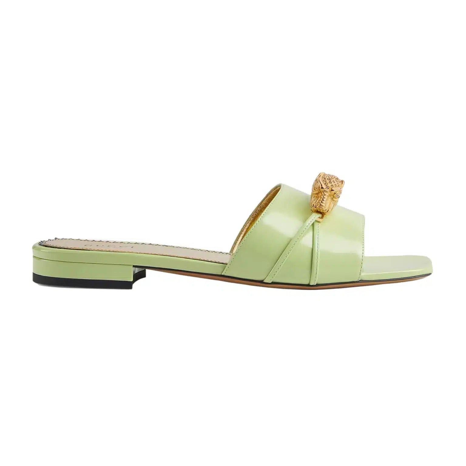 Gucci Gucci Snake Head Leather Slide Sandals SIZE 36.5 Size ONE SIZE - 1 Thumbnail