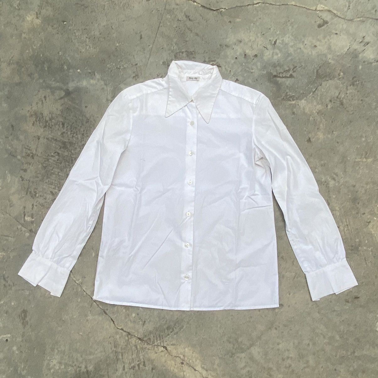 Miu Miu Miu Miu White Shirt Size S / US 4 / IT 40 - 1 Thumbnail