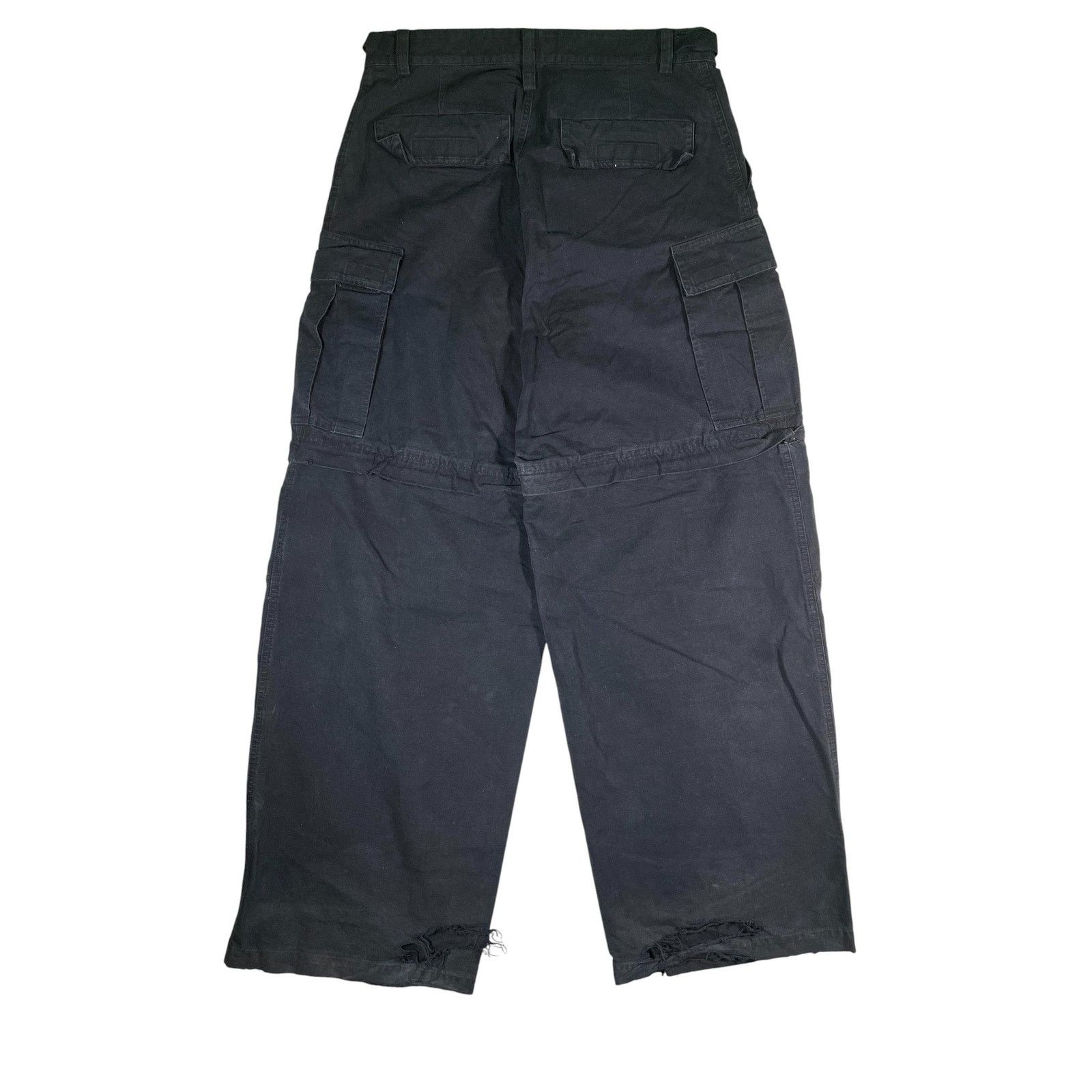 Balenciaga Balenciaga Distressed Black Cargos Size US 32 / EU 48 - 2 Thumbnail