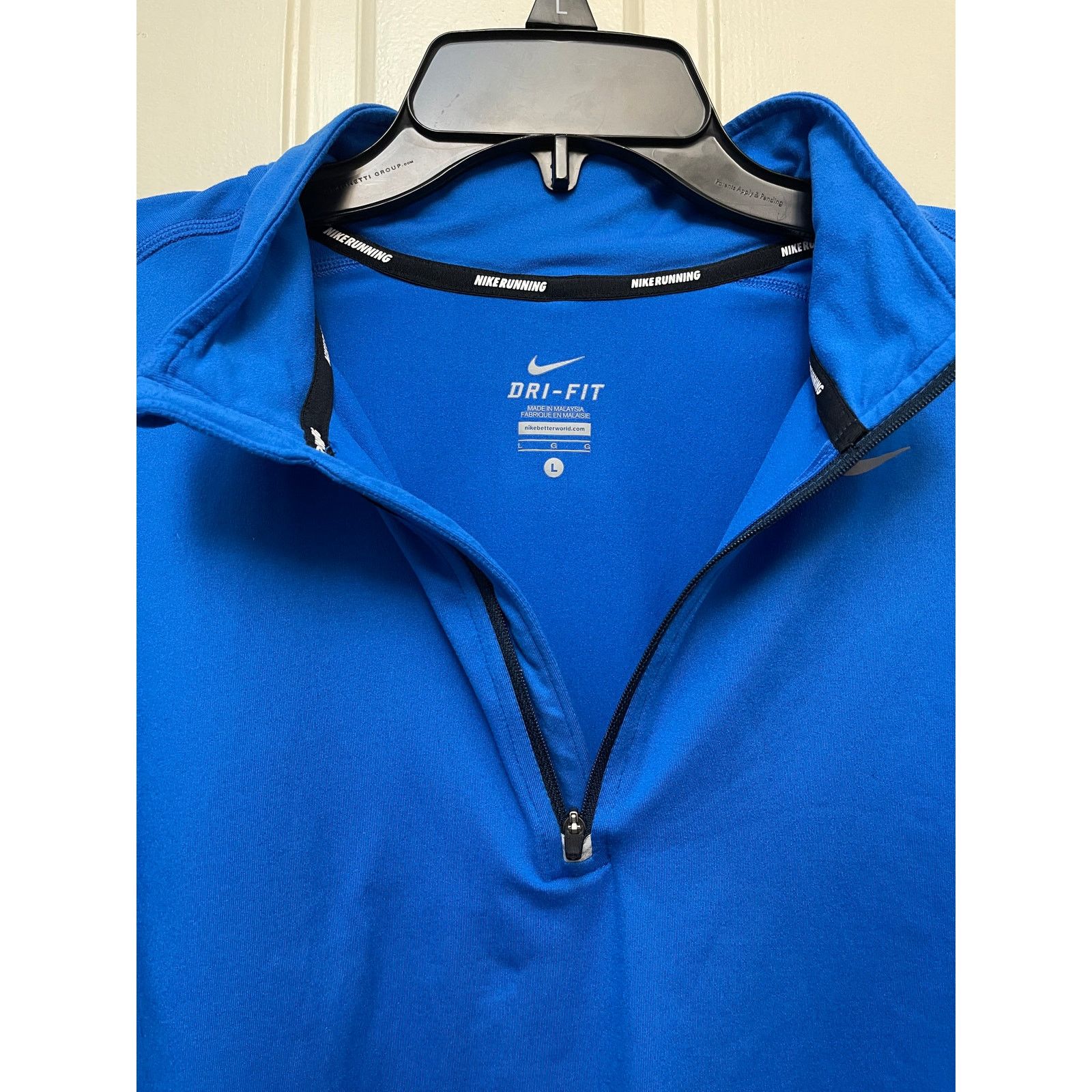 Nike Blue Nike Running Dri-Fit Jacket Size L Athletic Wear Zip Size US L / EU 52-54 / 3 - 4 Thumbnail