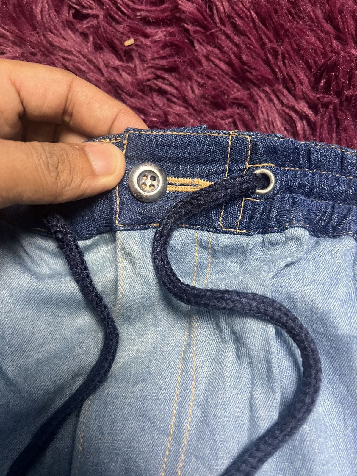 Beauty Beast Vtg Sky Wing Sport Patchwork Denim Pants (45) Size US 29 - 6 Thumbnail