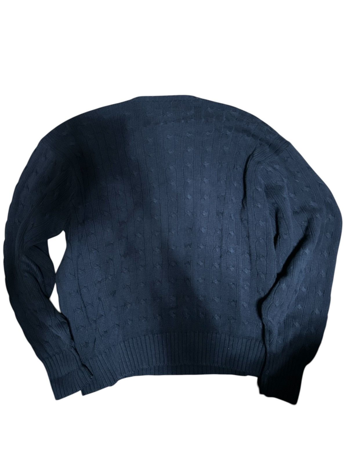 Polo Ralph Lauren Vintage Polo By Ralph Lauren Sweater Mens Blue Cotton Cable Size US XL / EU 56 / 4 - 3 Thumbnail