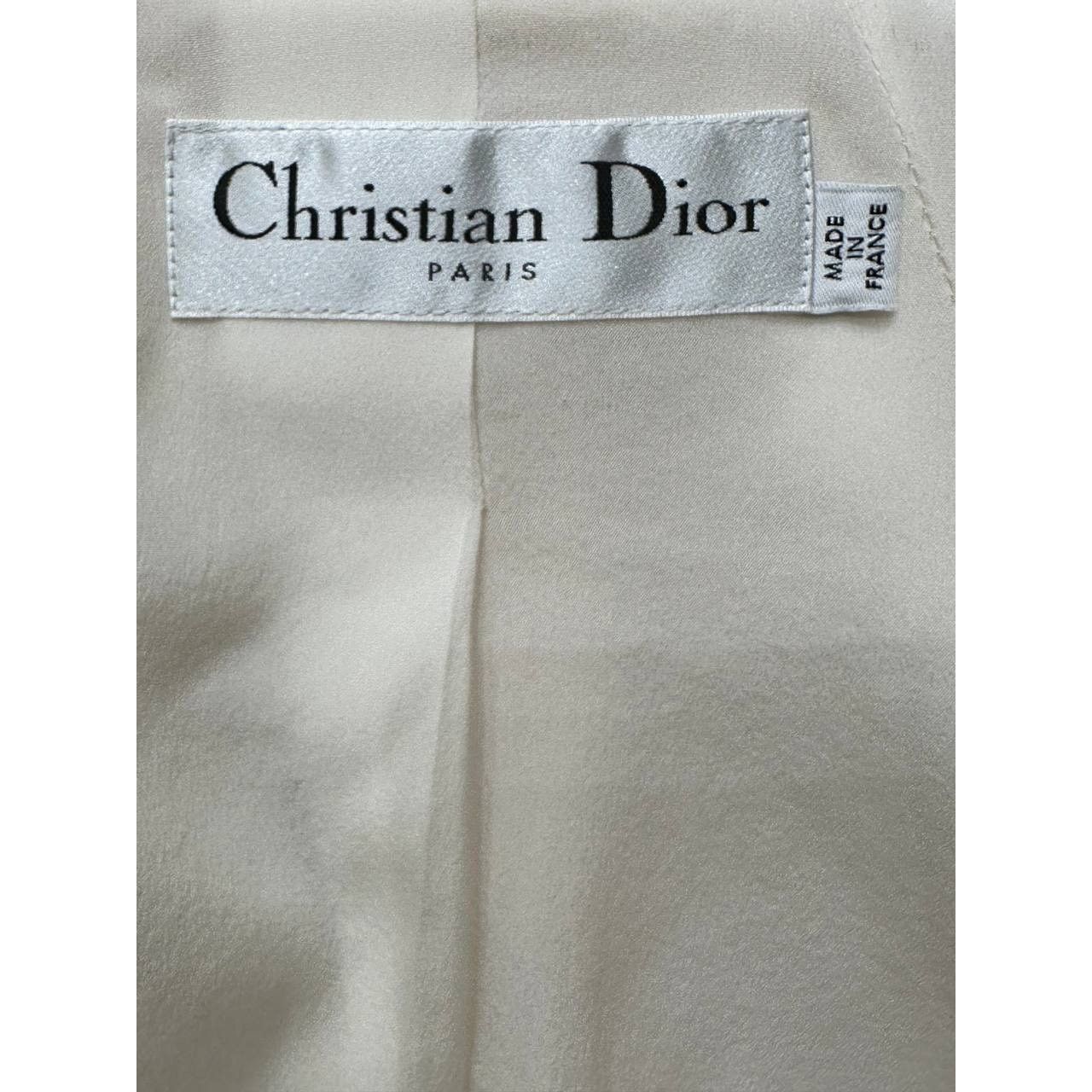Dior Christian Dior Cream Wool & Silk Vest Dress - Size 38 Size S / US 4 / IT 40 - 5 Thumbnail