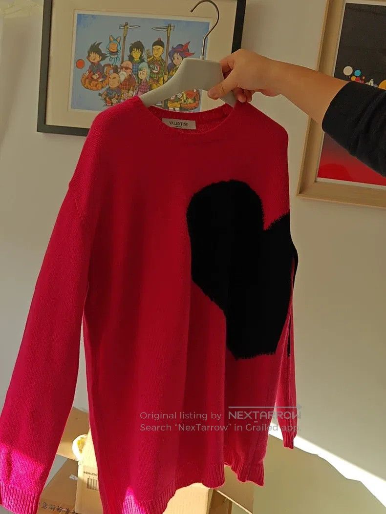 Valentino Valentino Red love sweater Size S / US 4 / IT 40 - 3 Thumbnail