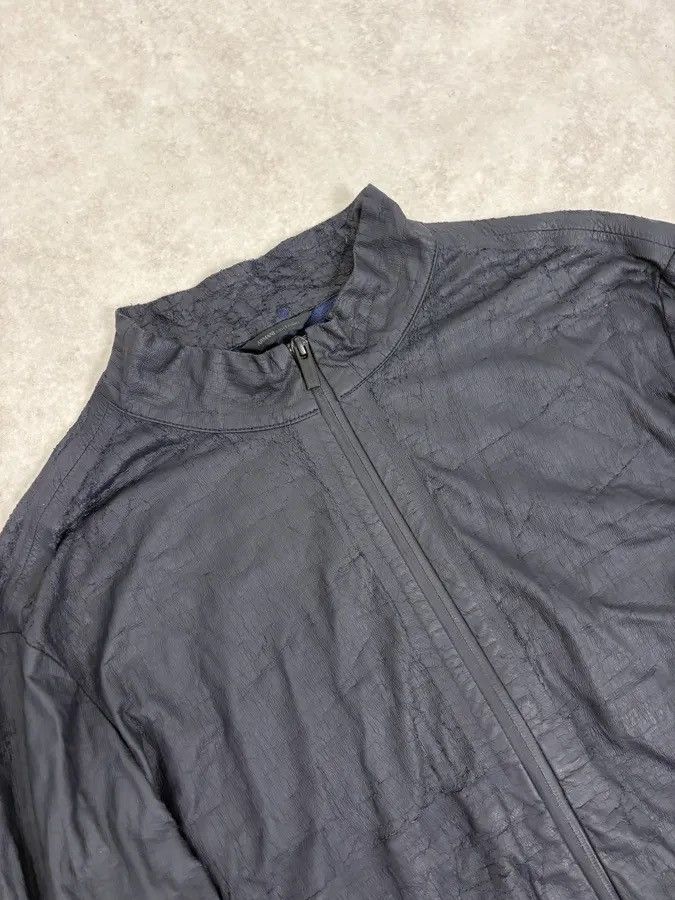 Armani Armani Collezioni Navy Waxed Coated Light Jacket Size US L / EU 52-54 / 3 - 5 Thumbnail
