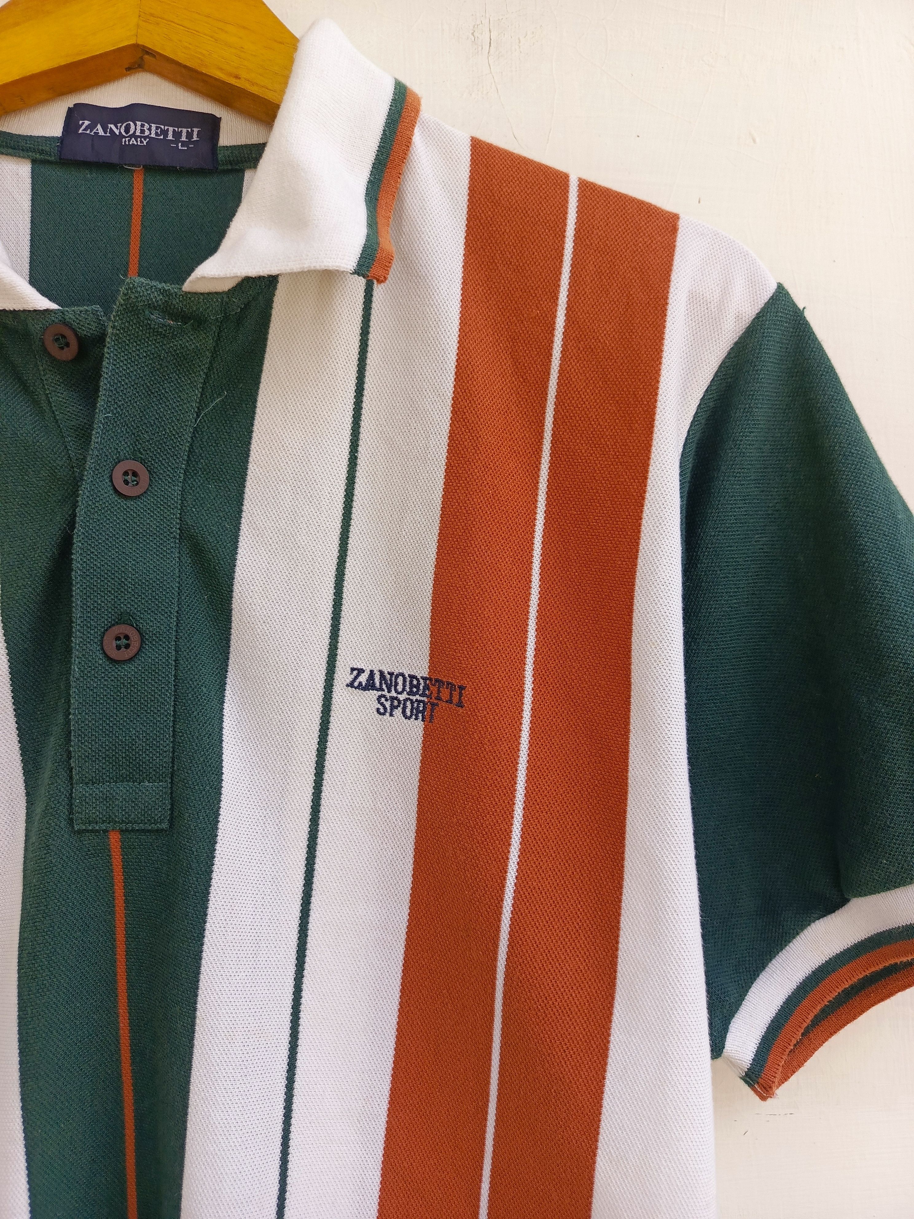 Other Zanobetti Sport Striped Polo Shirt Size US L / EU 52-54 / 3 - 5 Thumbnail