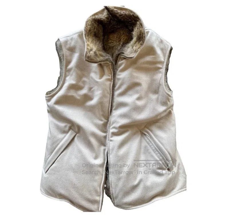 Loro Piana Cashmere Down Vest with Rare Argentine Grey Fox